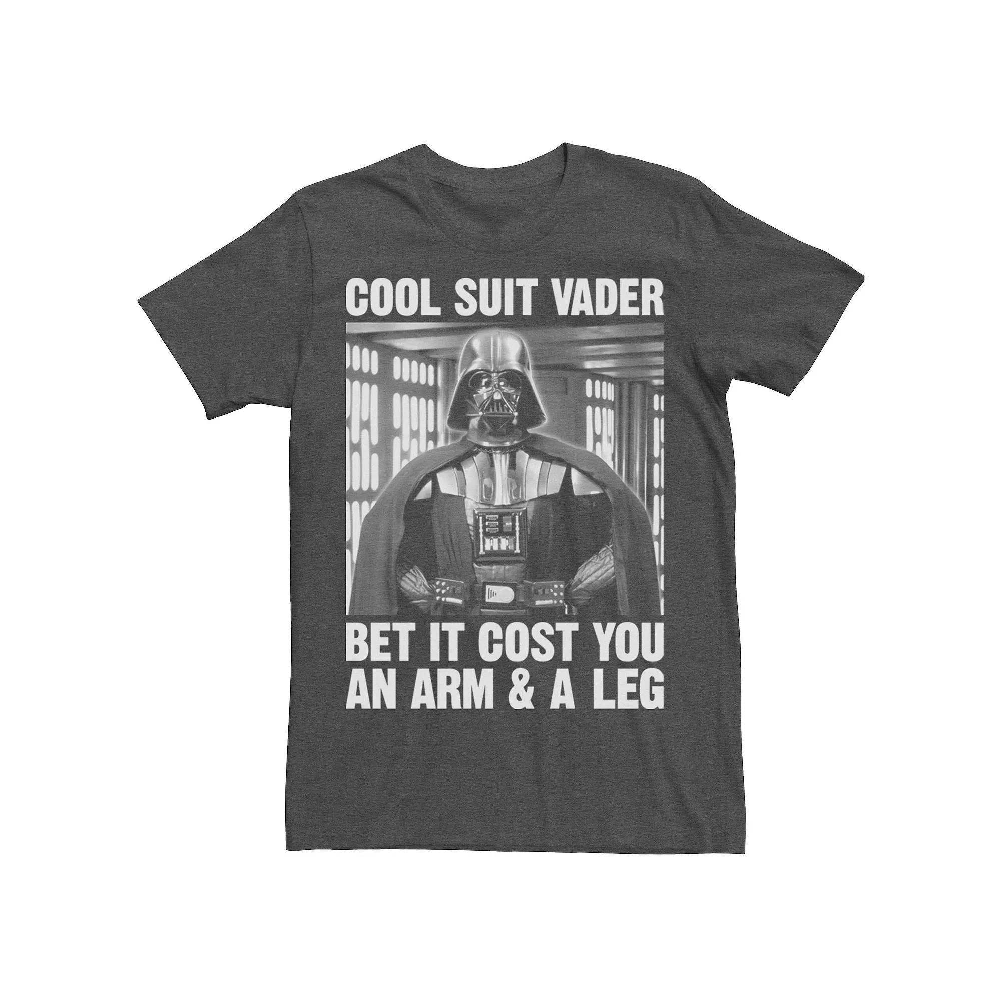 Men's Star Wars Darth Vader "Cool Suit" Funny Graphic Tee, Size: Small, Grey Heather Product Image