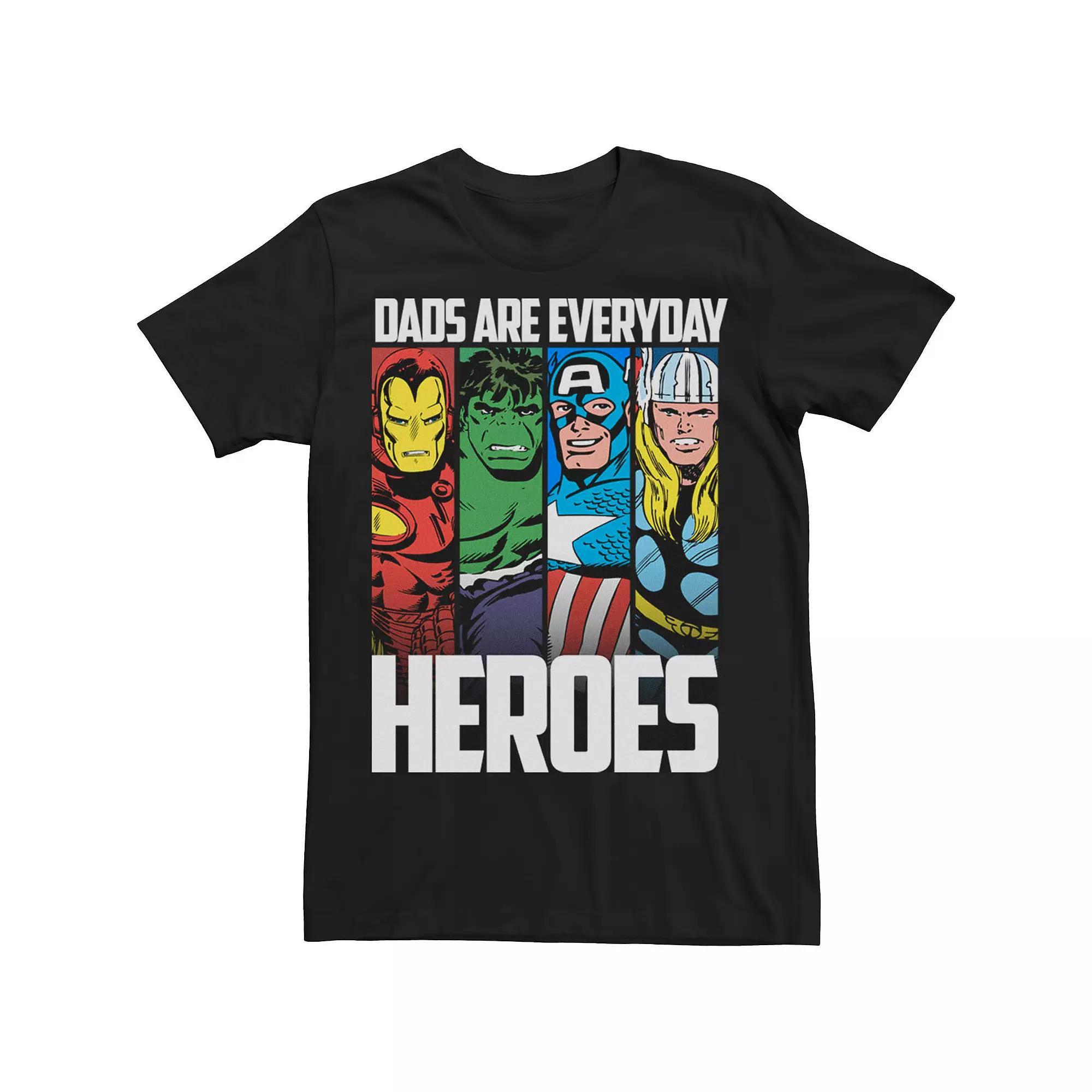 Big & Tall Marvel Avengers Father's Day Everyday Heroes Tee, Men's,  Product Image