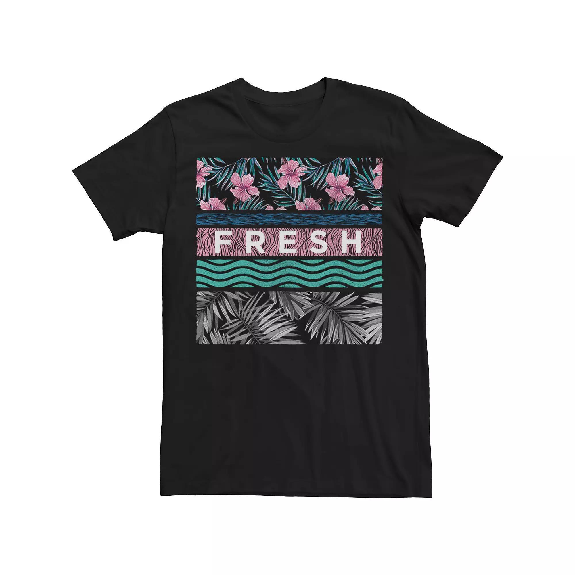 Big & Tall Pieces Of Paradise Rectangles Tee, Men's,  Product Image