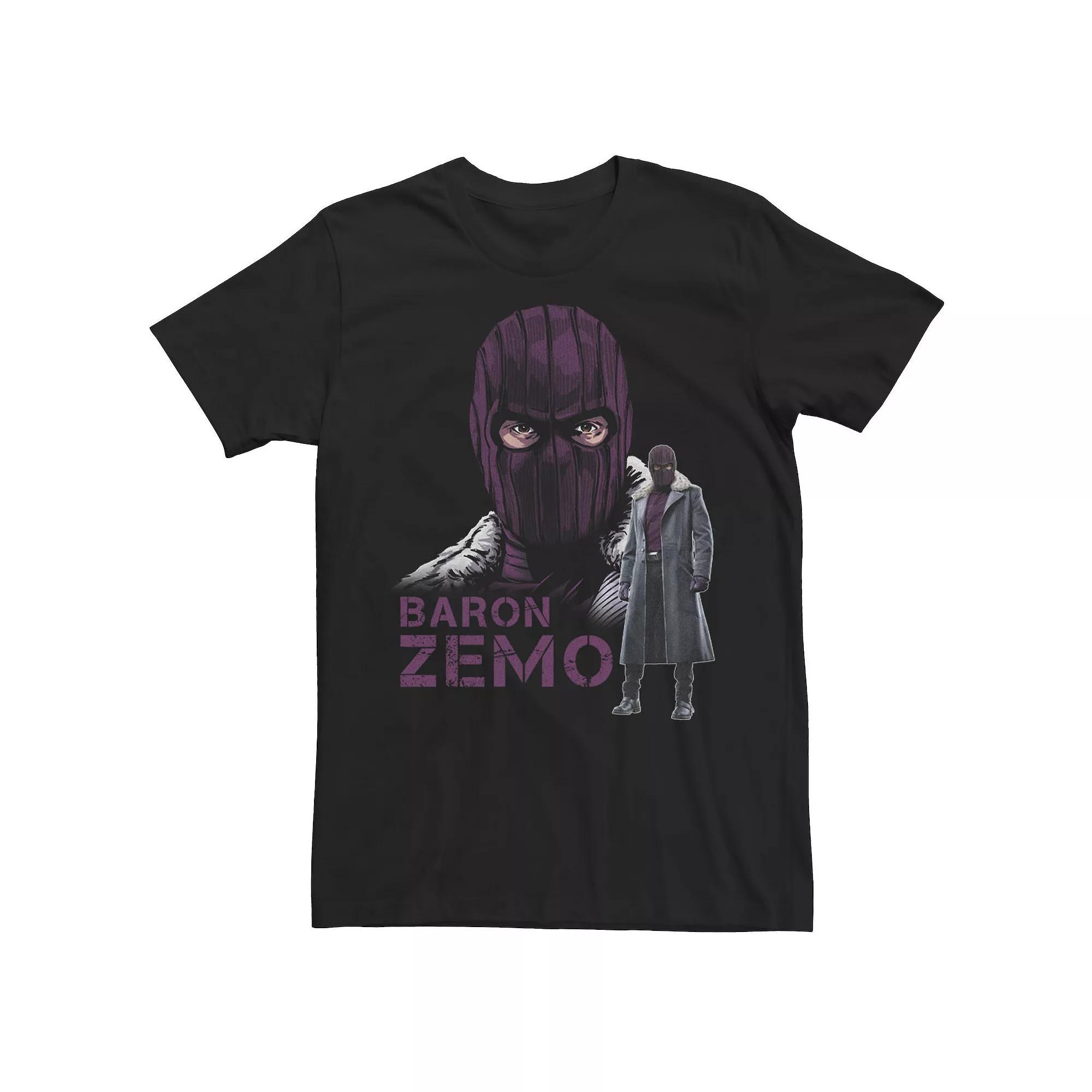 Men's Marvel The Falcon And The Winter Soldier Baron Zemo Collage Tee, Size: Small, Black Product Image