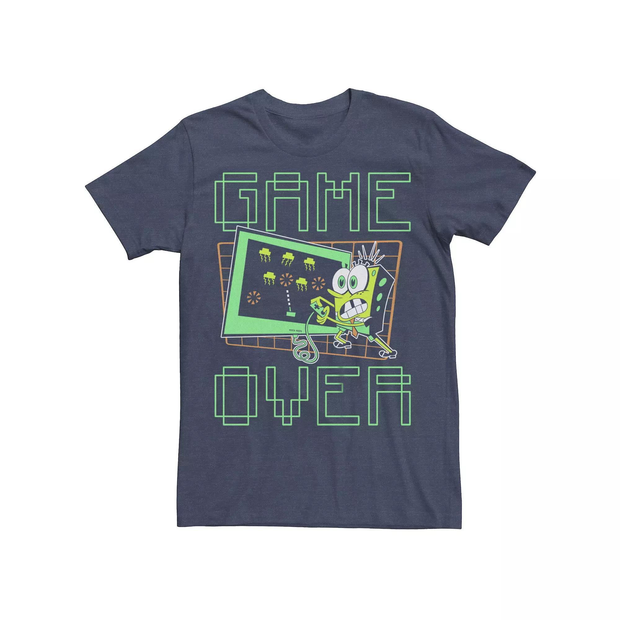 Men's SpongeBob SquarePants Game Over Graphic Tee,  Product Image