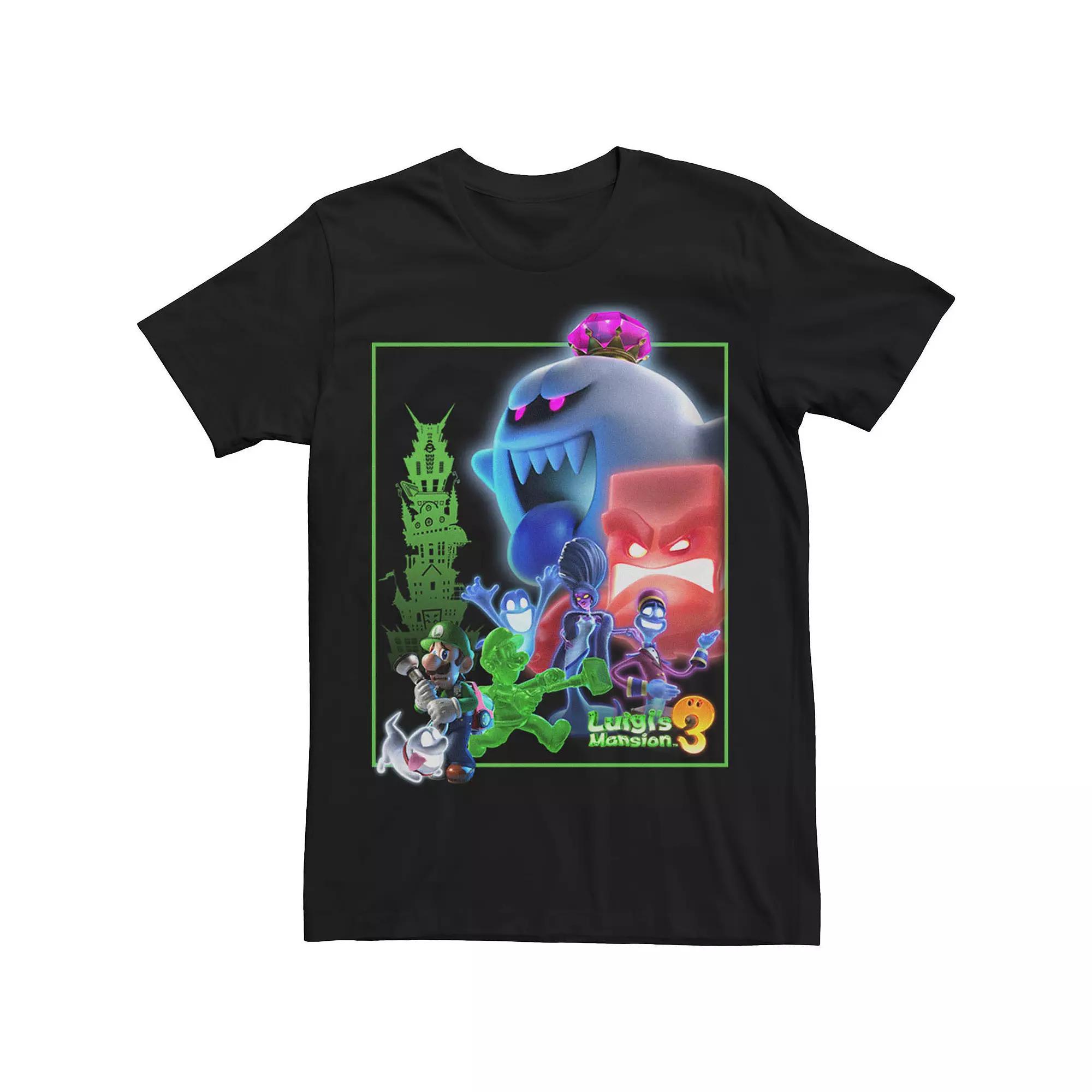 Big & Tall Nintendo Luigi's Mansion 3 Ghost Group Poster Tee, Men's,  Product Image