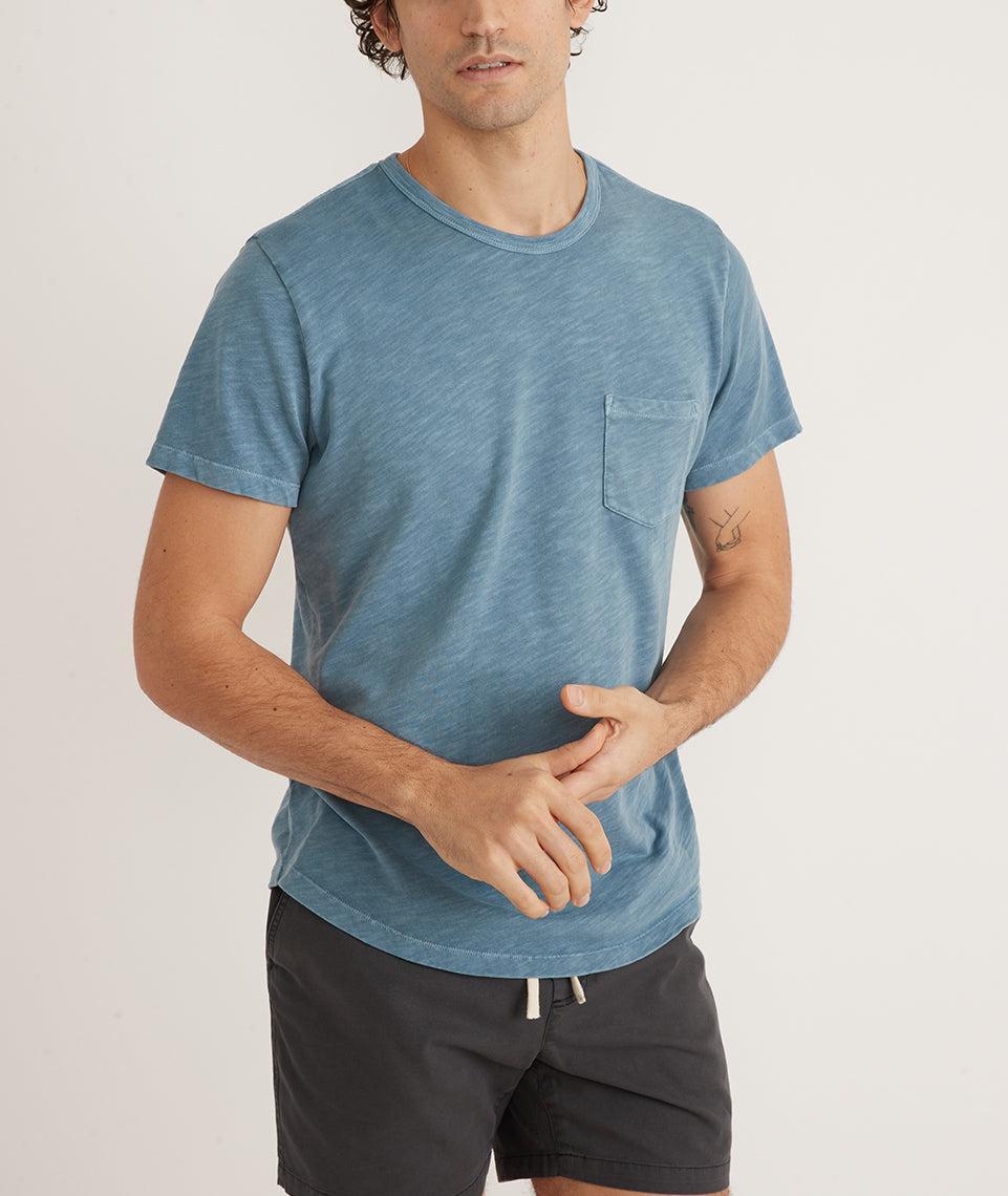 Vintage Heavy Slub Pocket Tee in Provincial Blue Product Image