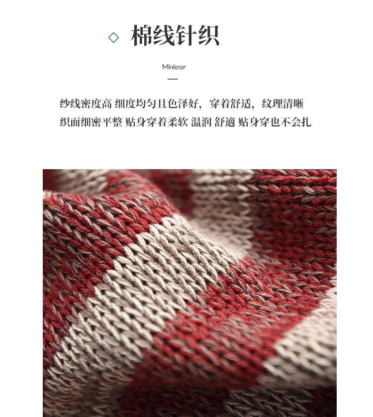 Mock Neck Striped Sweater Product Image