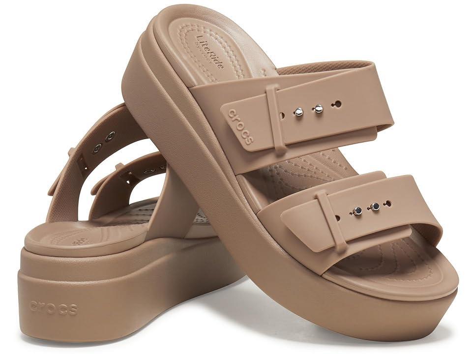 Crocs Womens Brooklyn Buckle Low Wedge Sandal Product Image