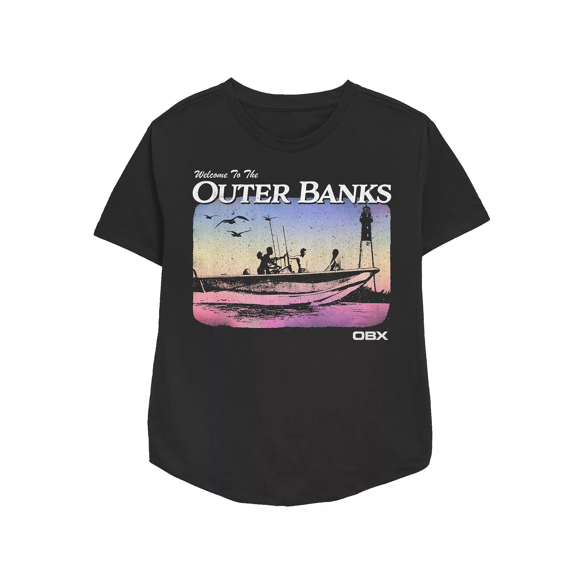 Women's Welcome To The Outer Banks Relaxed Fit Graphic Tee, Girl's,  Product Image