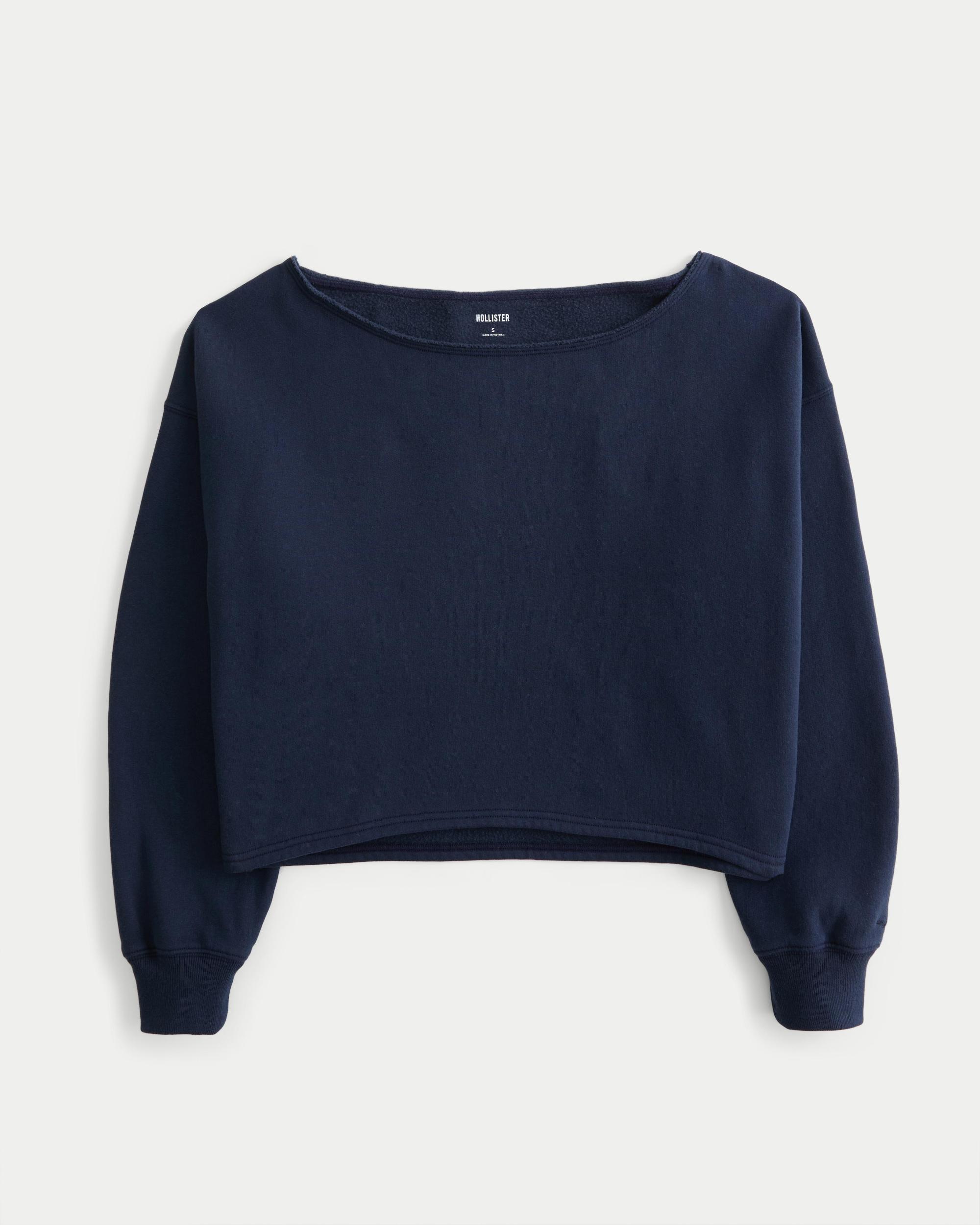 Easy Double Off-the-Shoulder Sweatshirt Product Image