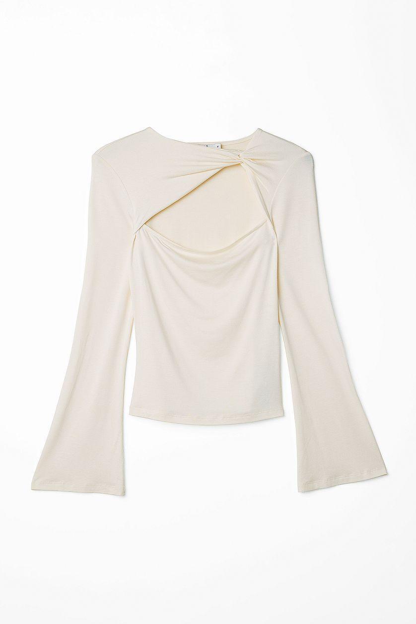 Soft Line Twist Top Offwhite Product Image