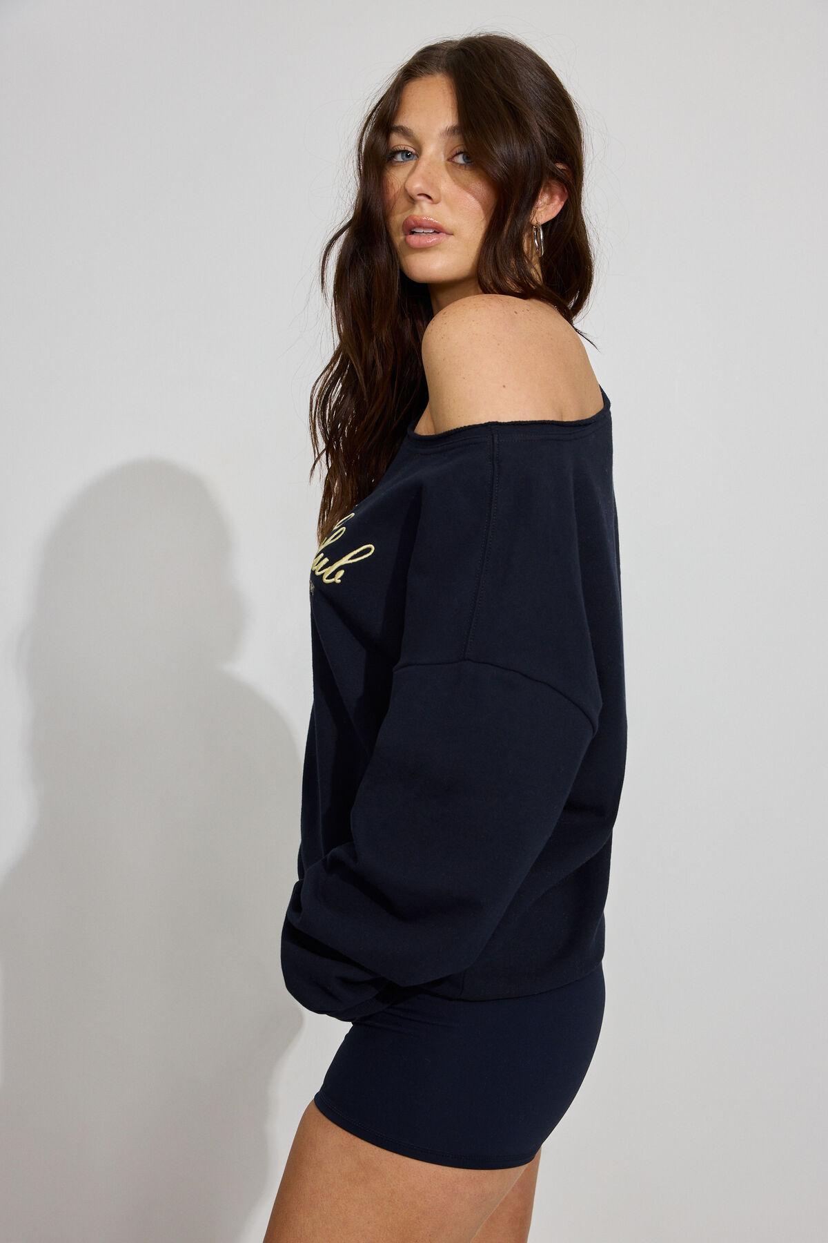SoftTerry Off Shoulder Sweatshirt Product Image