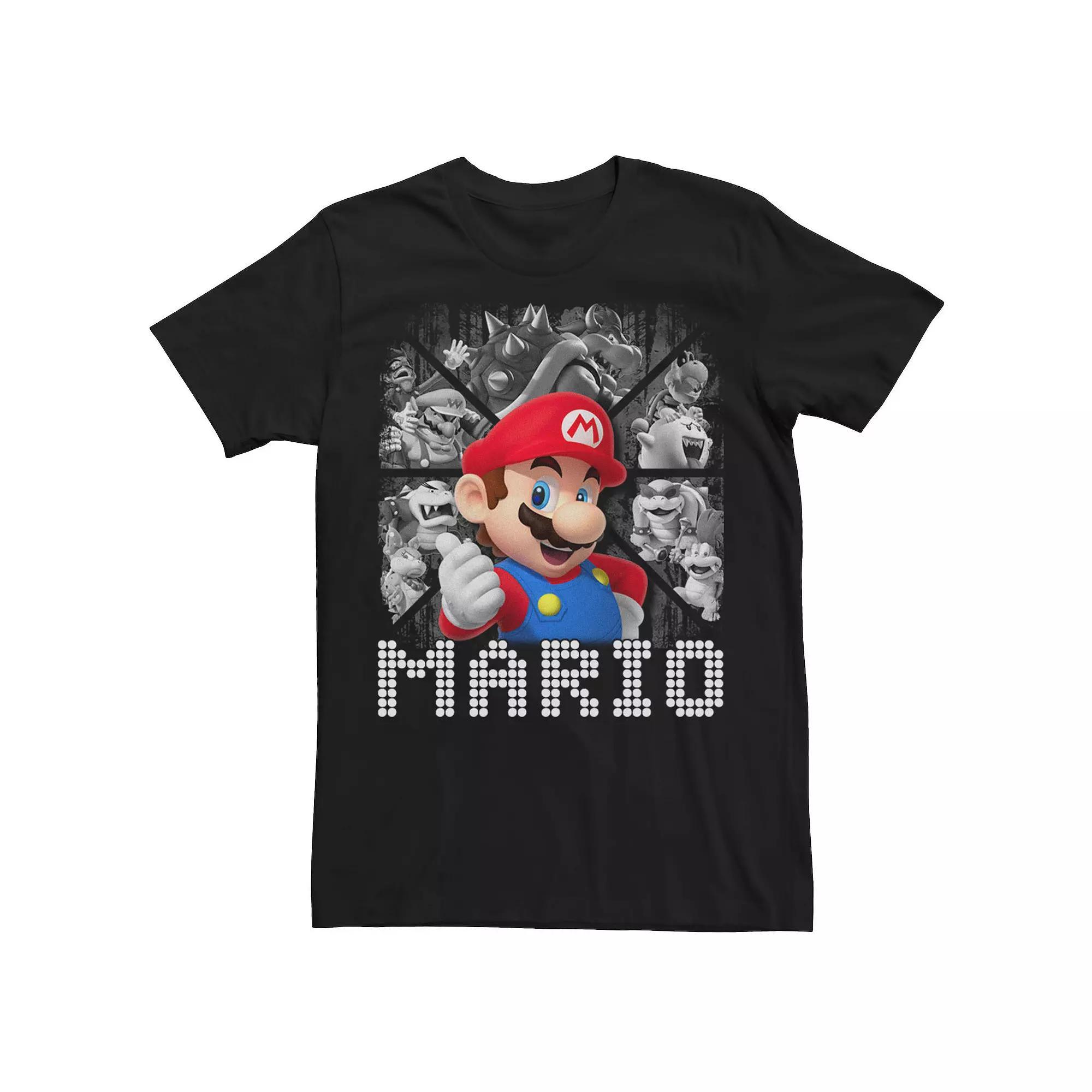 Men's Super Mario Bad Guy Panels Tee, Size: Medium, Black Product Image