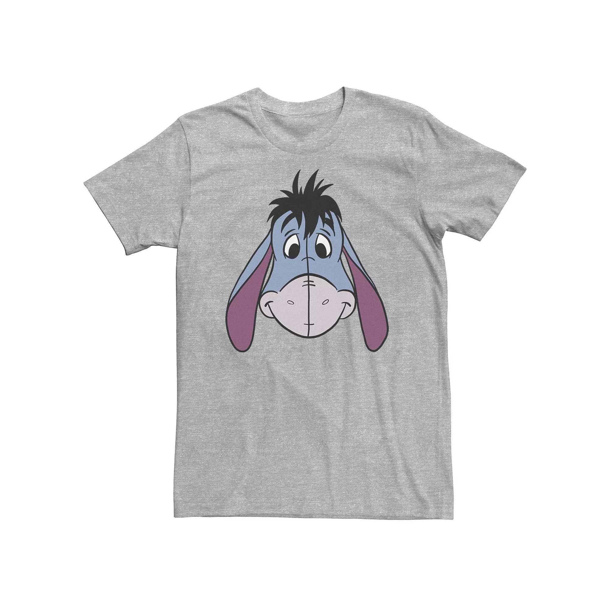 Big & Tall Disney Winnie The Pooh Eeyore Large Face Tee, Men's, Size: 4XL Tall, Athletic Grey Product Image