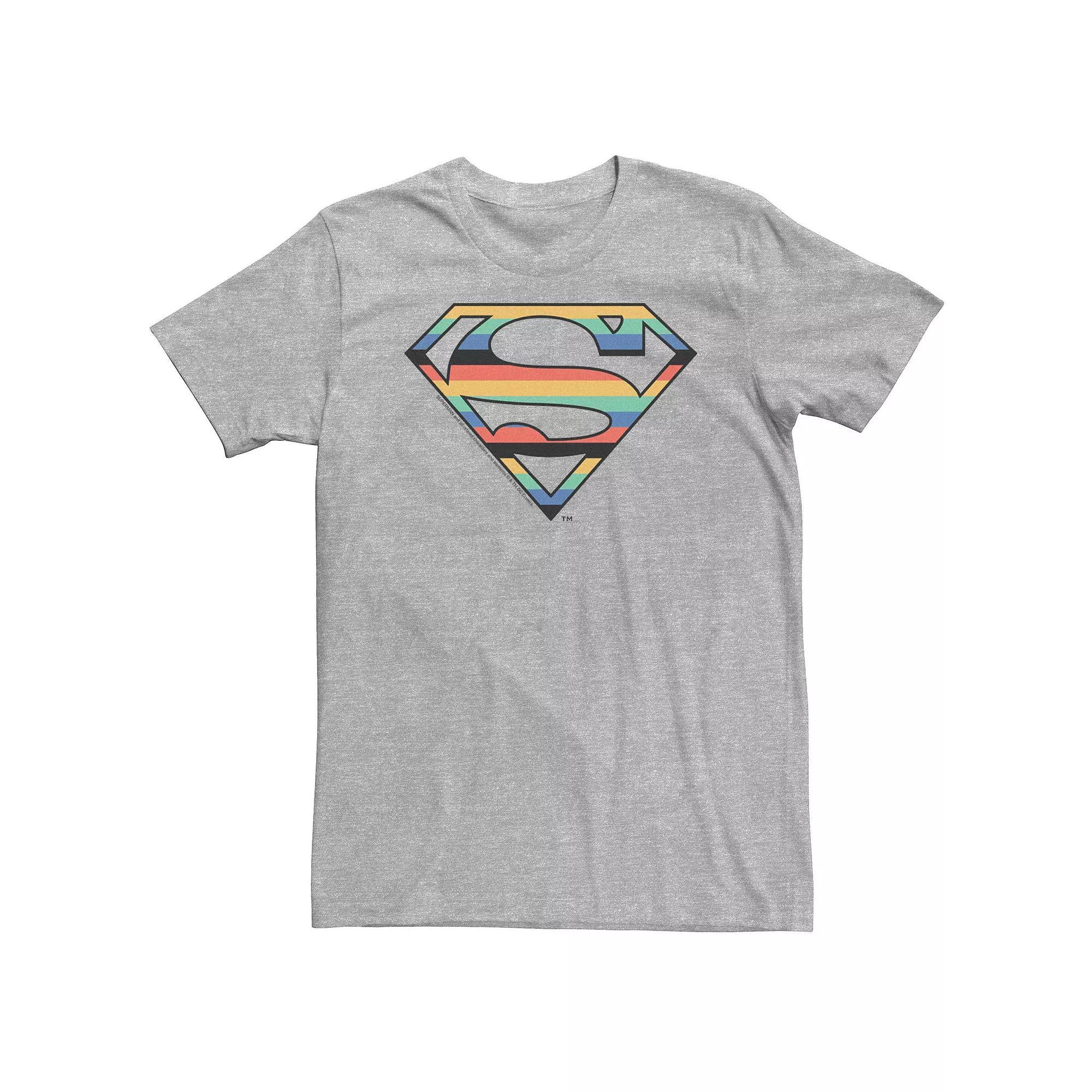 Big & Tall DC Comics Superman Retro Logo Tee, Men's, Size: 4XL, Athletic Grey Product Image