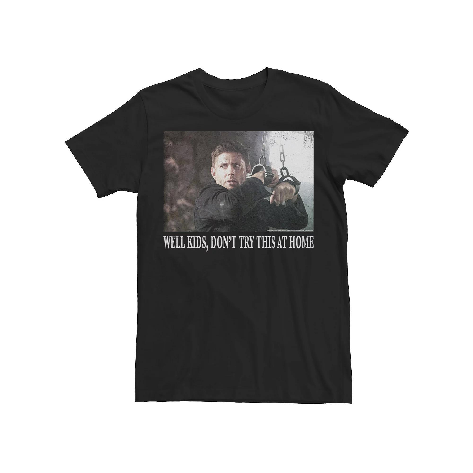 Men's Supernatural Dean Well Kids' Don't Try This At Home Tee, Size: 3XL, Black Product Image