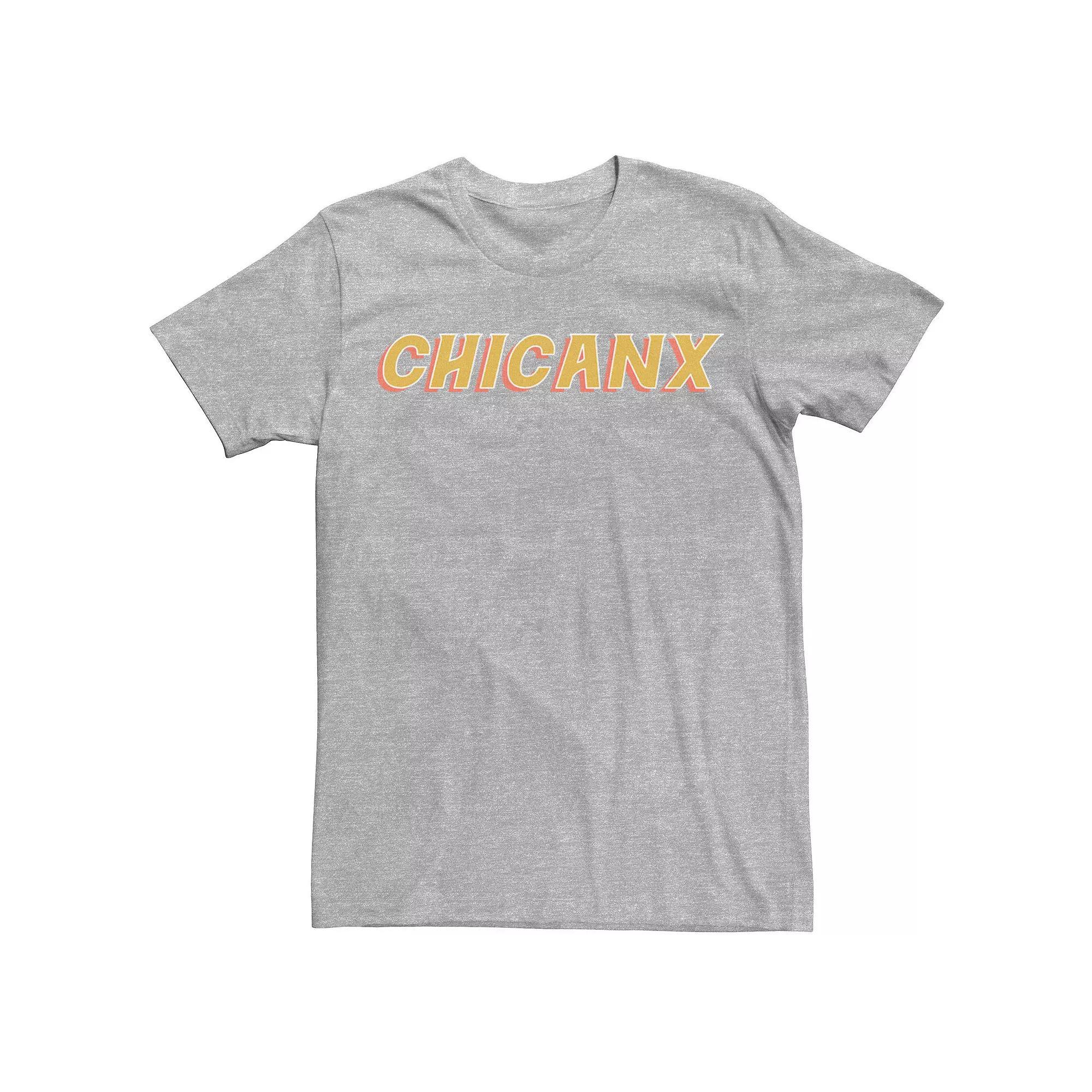 Men's Gonzales Chicanx Yellow Text Tee, Size: XL, Athletic Grey Product Image