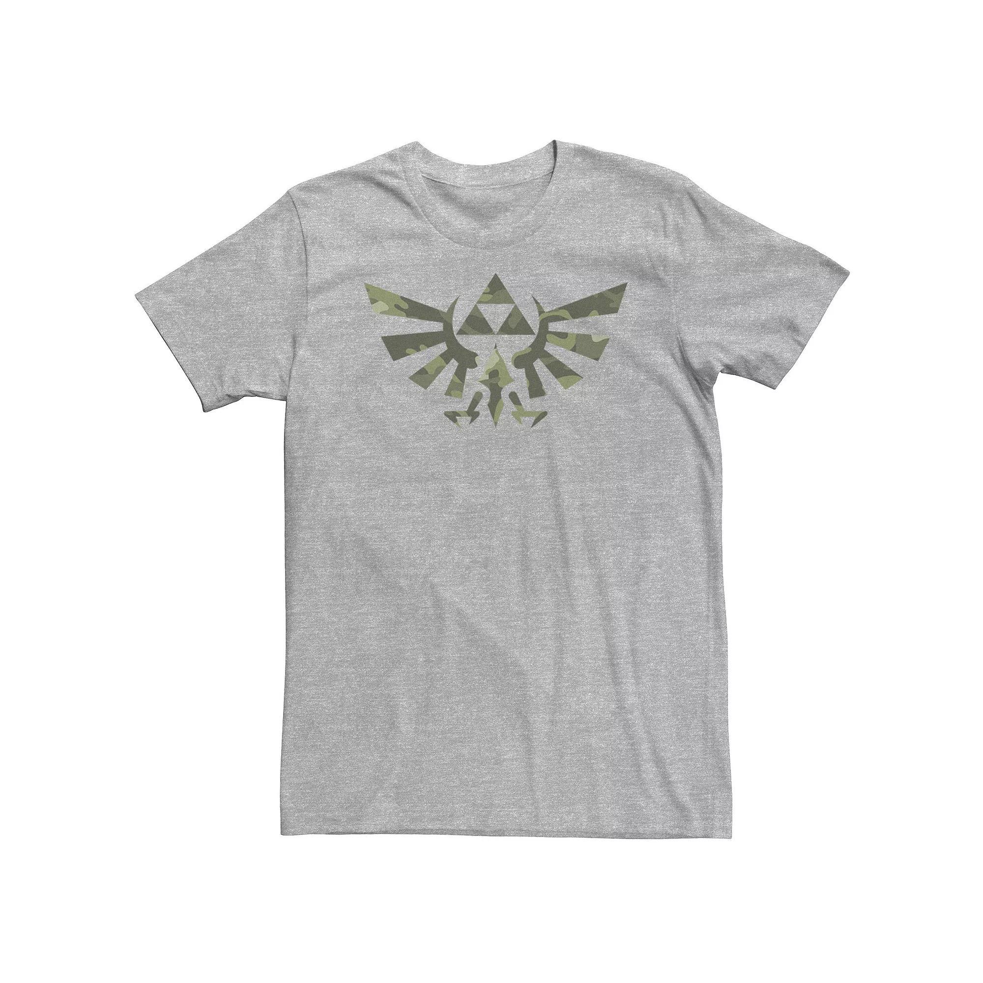 Big & Tall Nintendo Zelda Classic Camo Hyrule Crest Triforce Tee, Men's,  Product Image