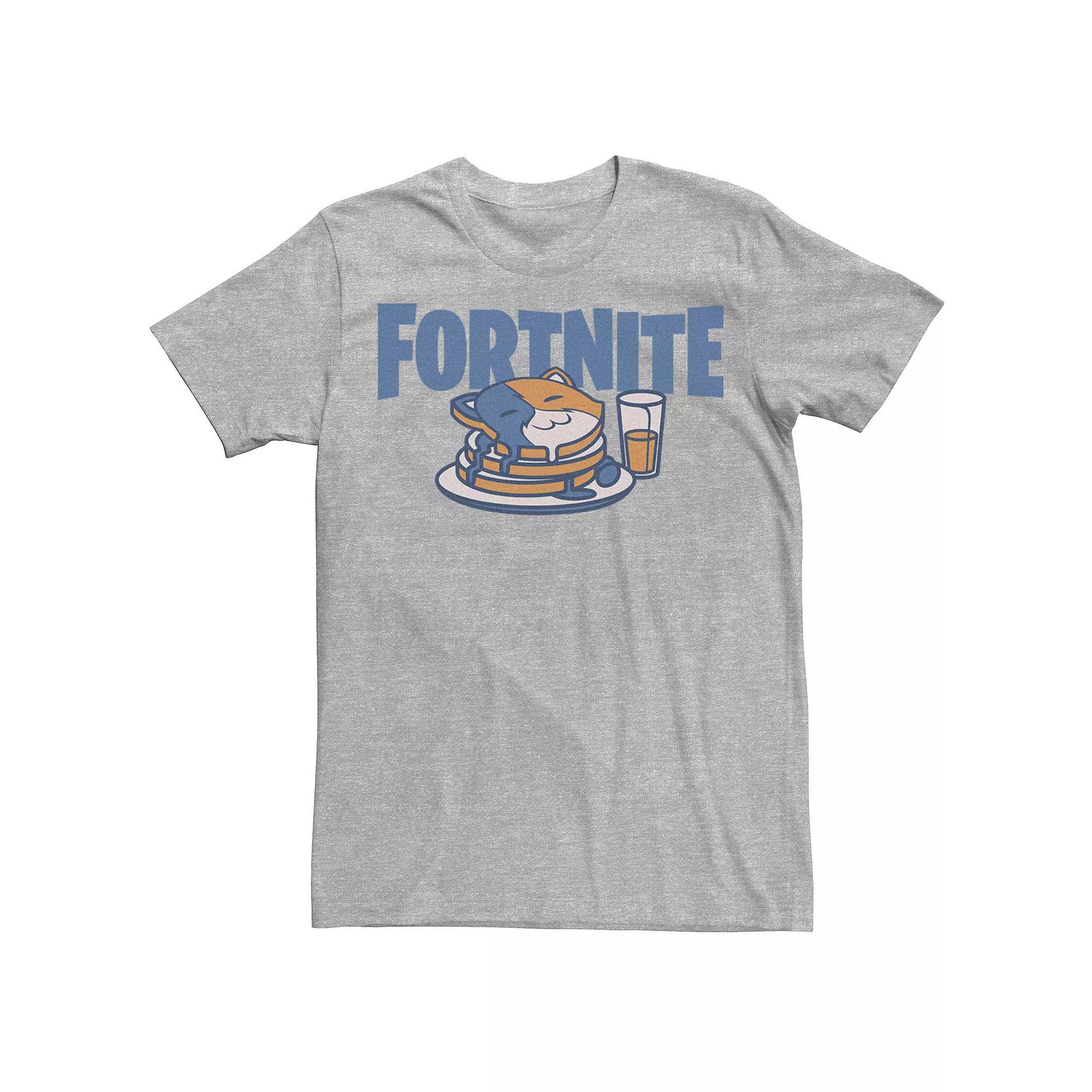 Men's Fortnite Cat Pancakes Tee, Boy's, Size: XS, Athletic Grey Product Image