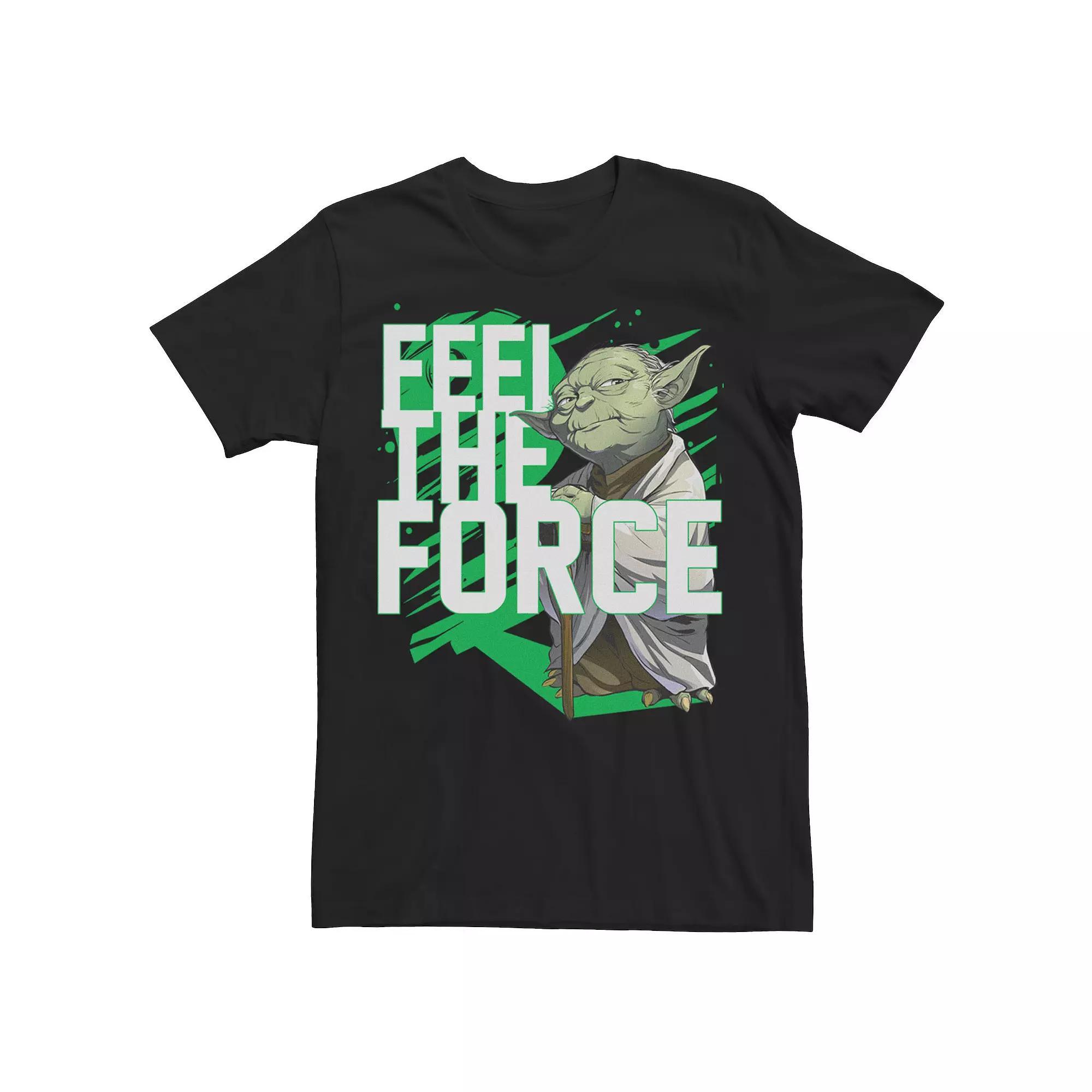 Men's Star Wars Yoda "Feel The Force" Graphic Tee,  Product Image