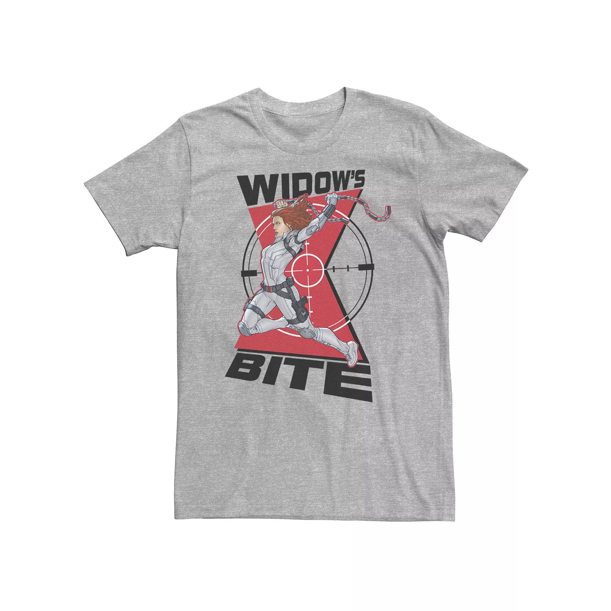Men's Marvel Black Widow Animated Action Pose Tee, Size: XXL, Athletic Grey Product Image
