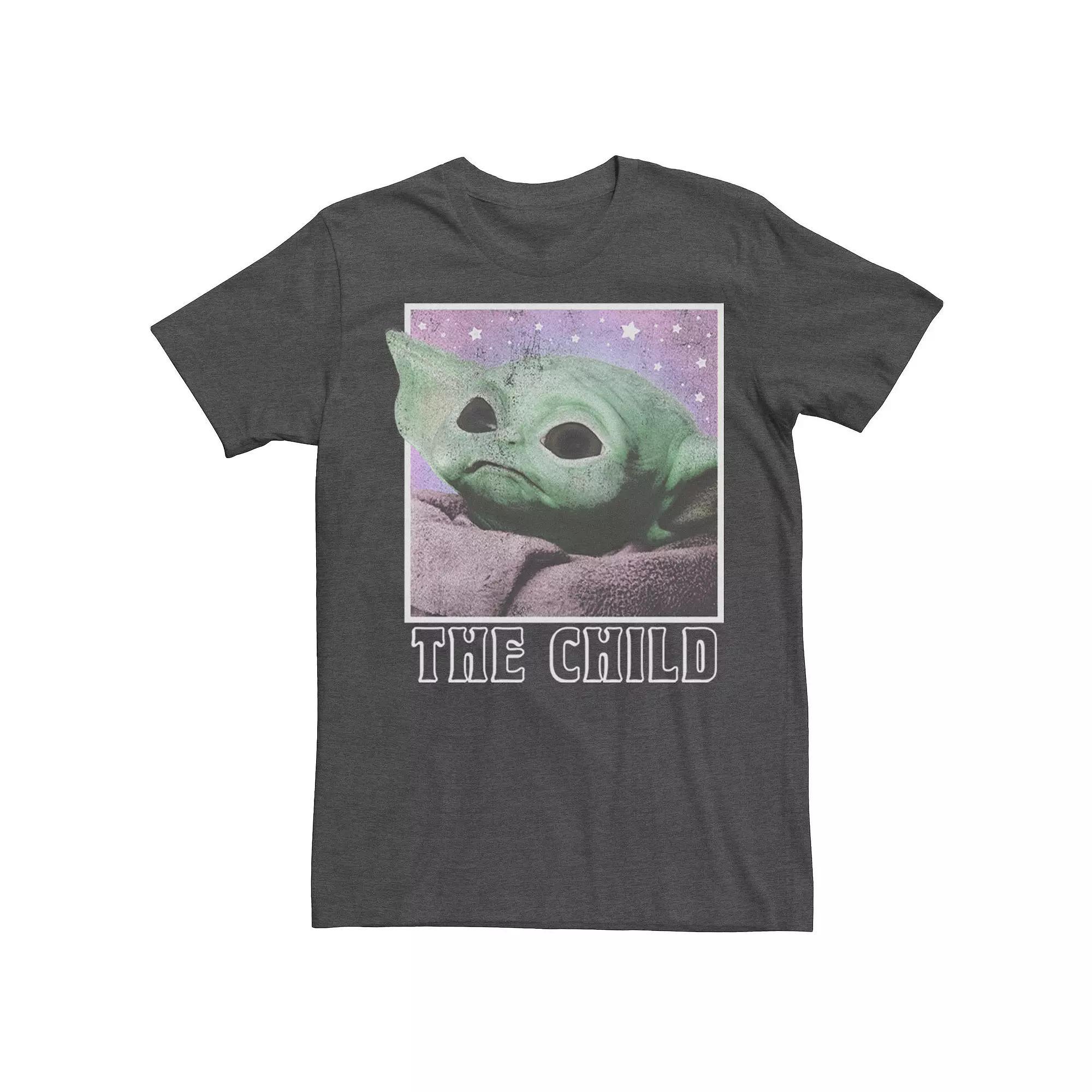 Men's Star Wars The Mandalorian Cosmic Child Galactic Tee, Size: XL, Black Product Image