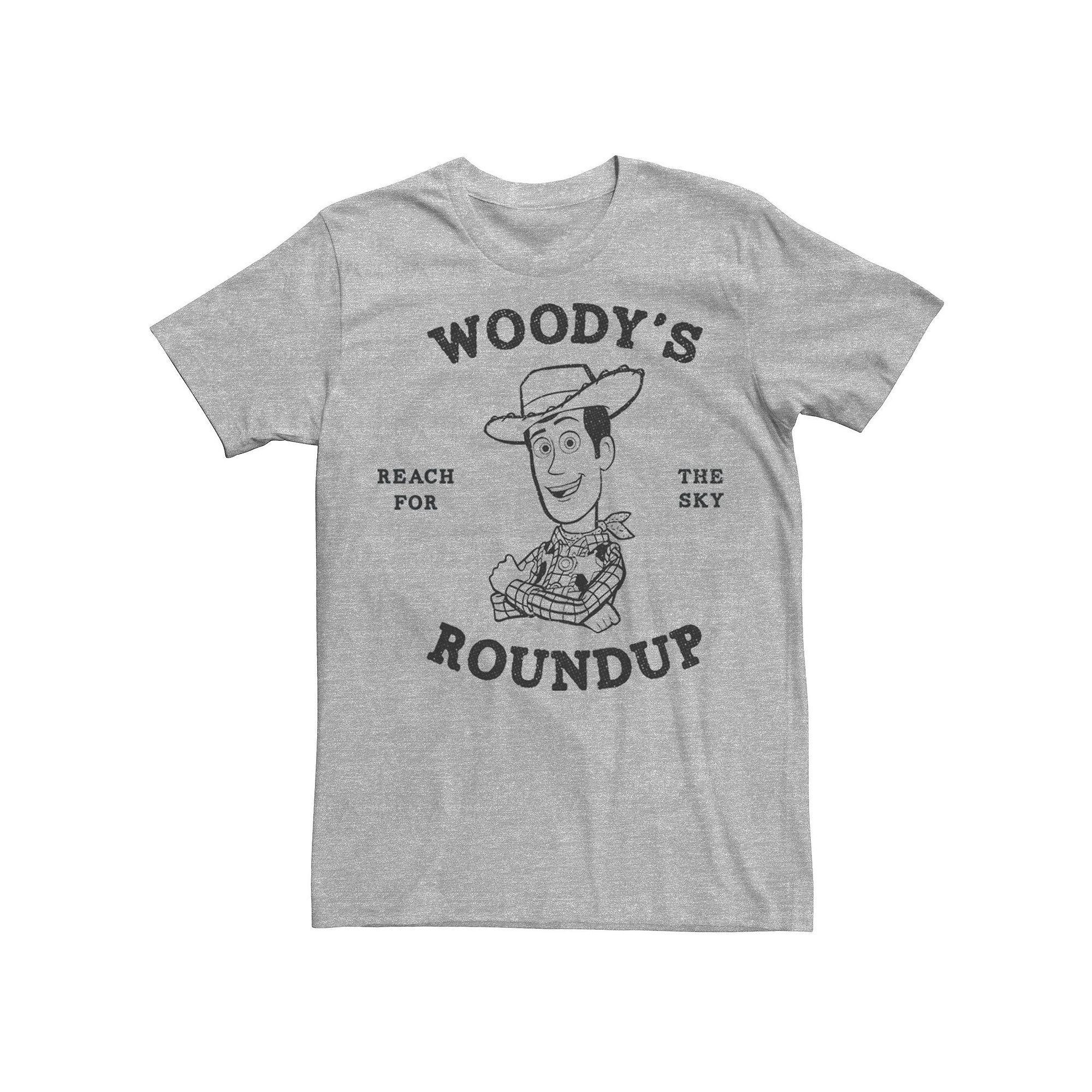 Disney / Pixar's Toy Story Men's Woody's Roundup Outline Sketch Tee, Size: XXL, Athletic Grey Product Image