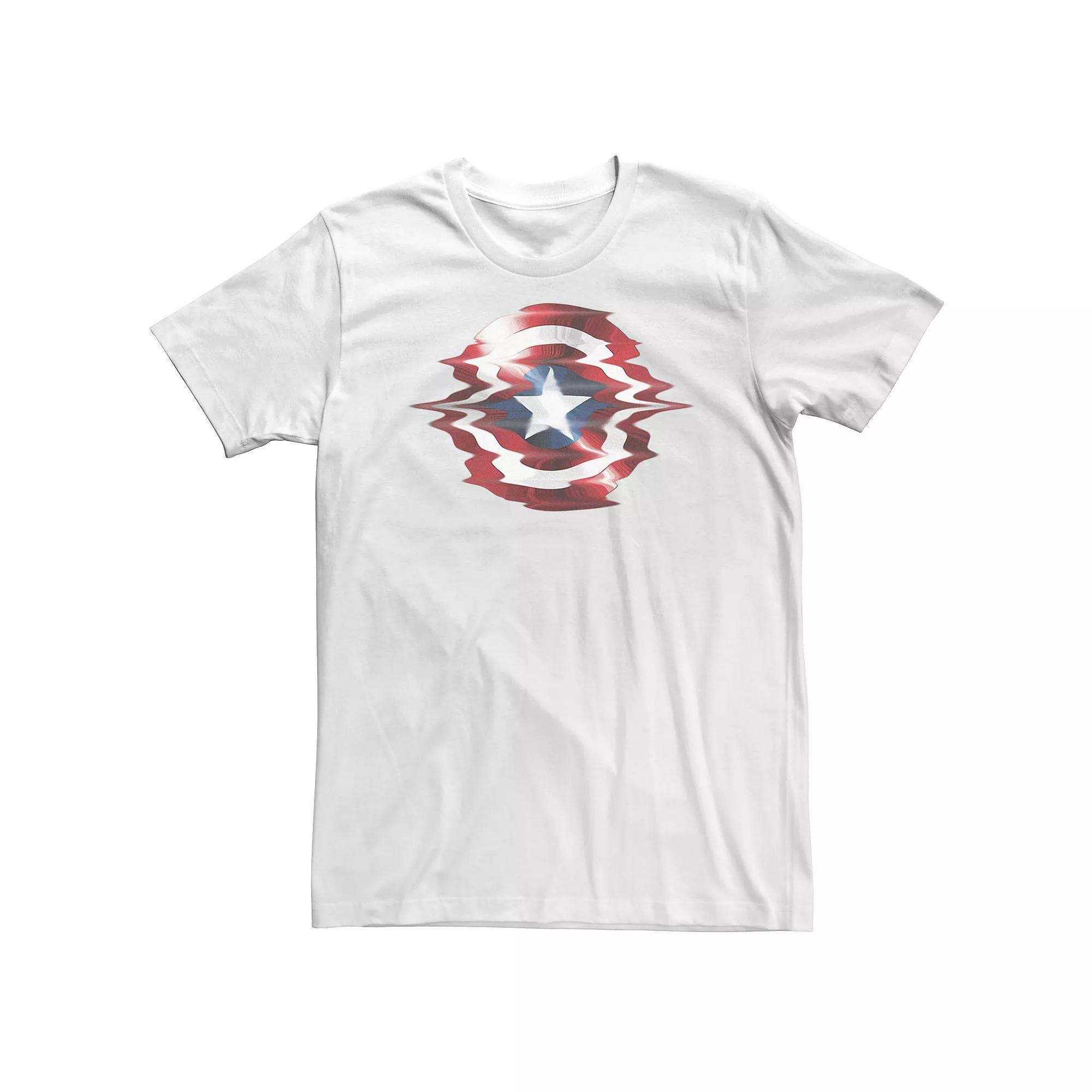 Big & Tall Marvel Captain America Shield Glitch Tee, Men's,  Product Image
