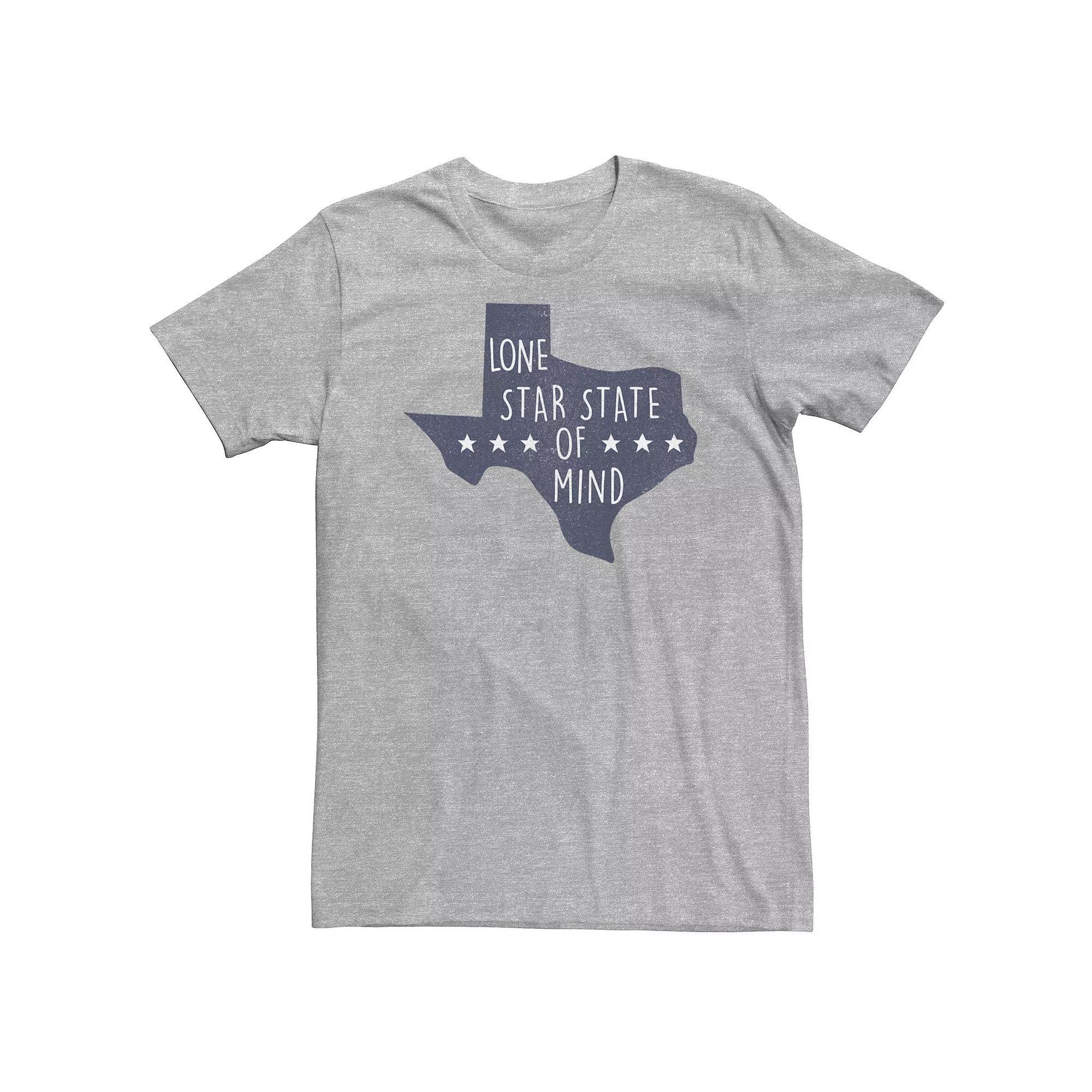 Big & Tall Texas "Lone Star State Of Mind" Blue State Tee, Men's,  Product Image