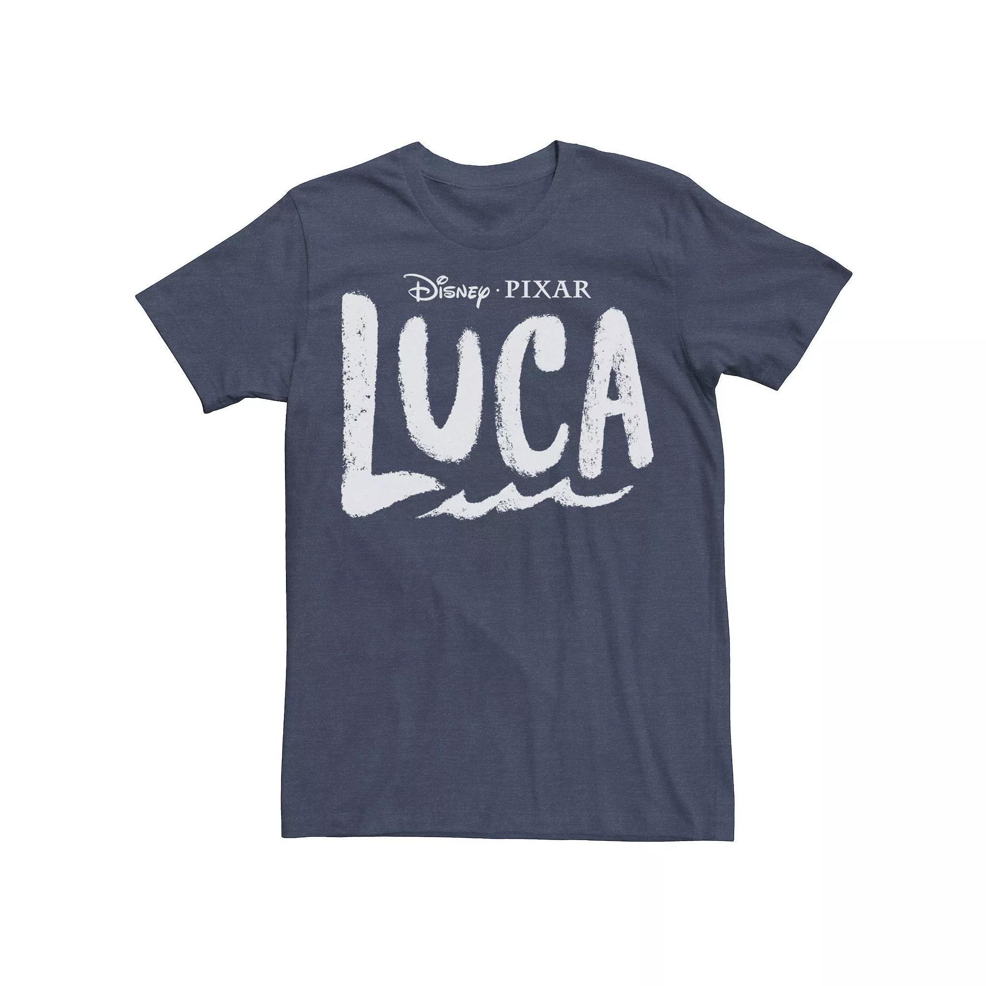 Disney / Pixar's Luca Men's Logo Tee, Size: Medium, Navy Grey Product Image