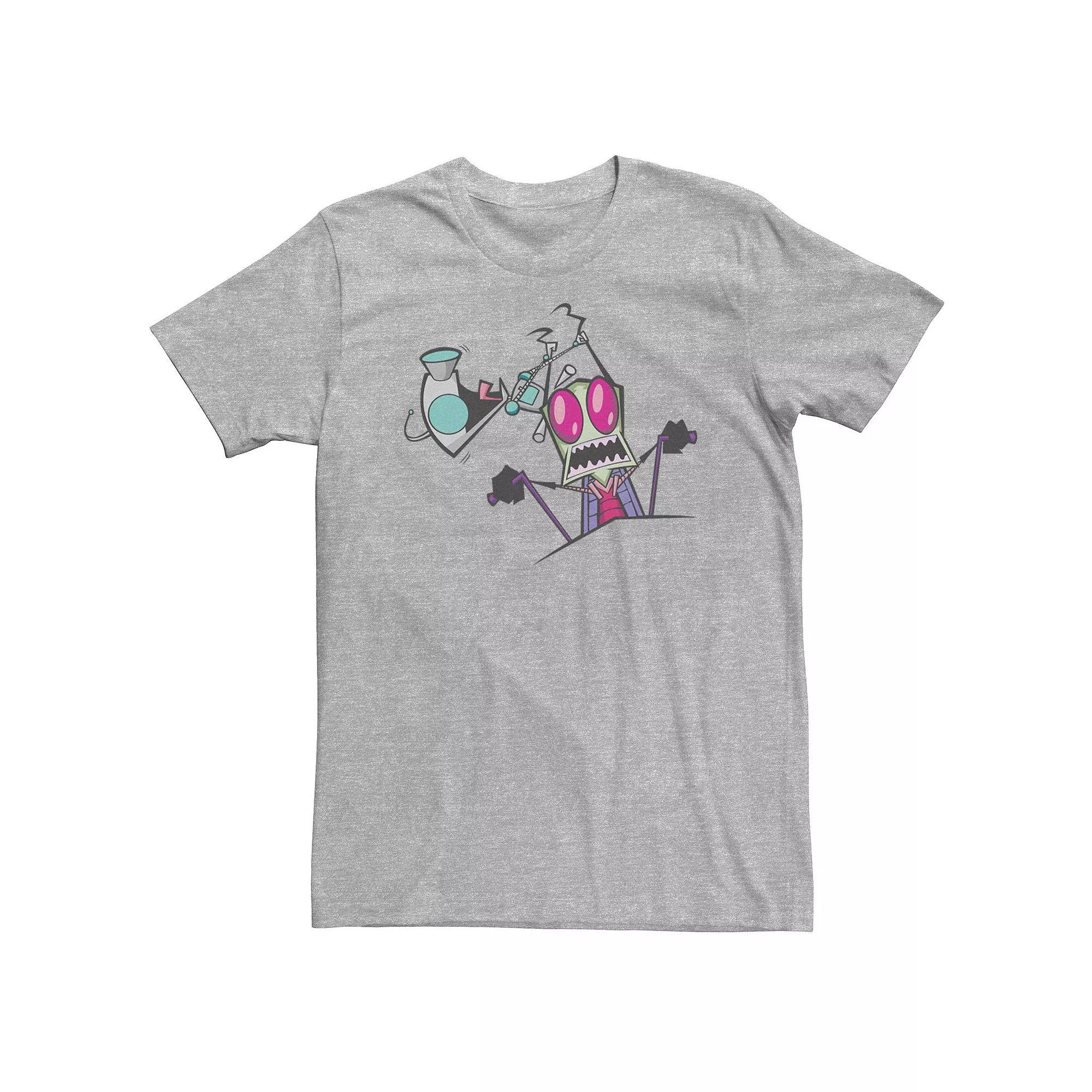 Big & Tall Nickelodeon Invader Zim Gir Pulling Zim's Antennas Portrait Tee, Men's,  Product Image