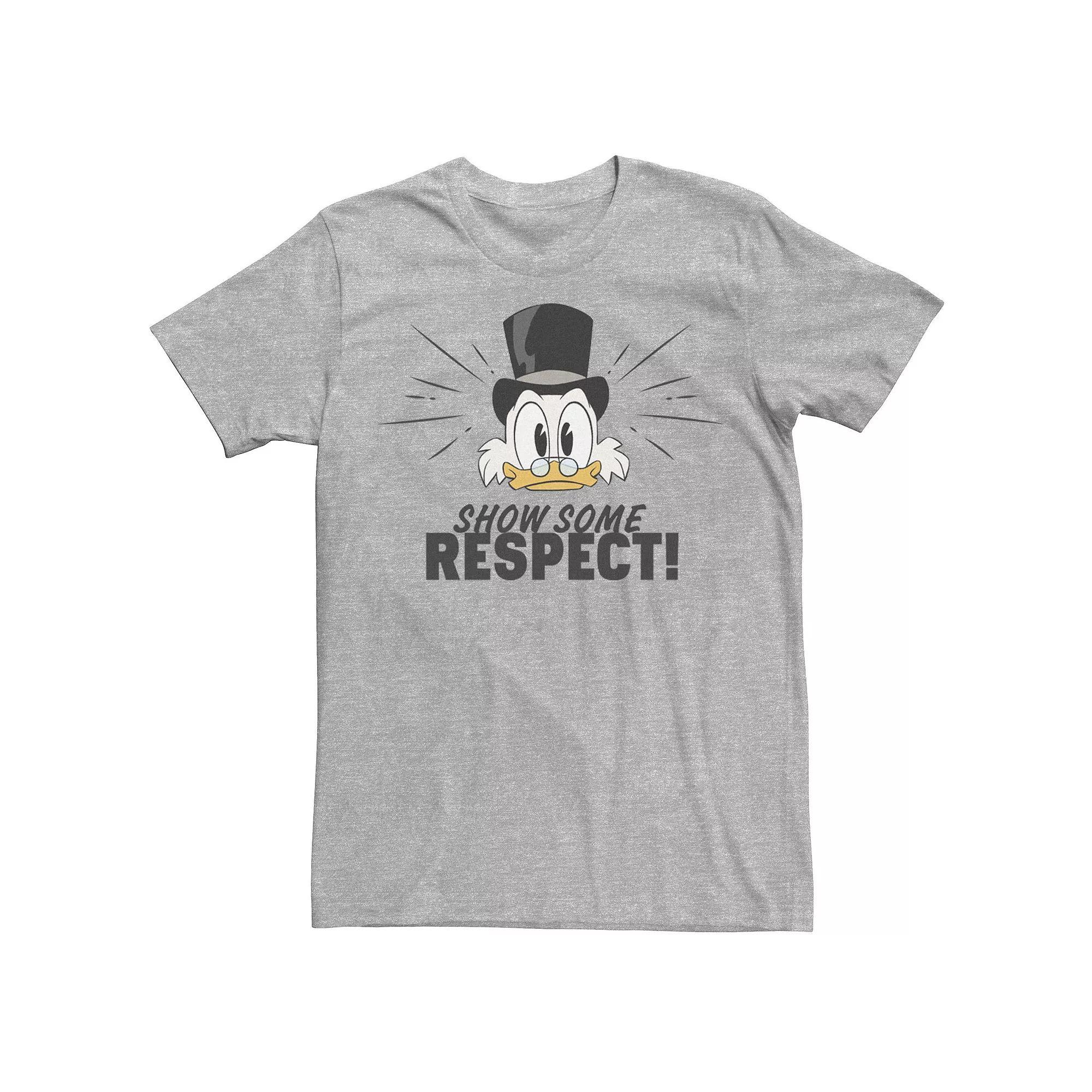 Disney's DuckTales Scrooge McDuck Men's Show Some Respect Tee, Size: Small, Athletic Grey Product Image