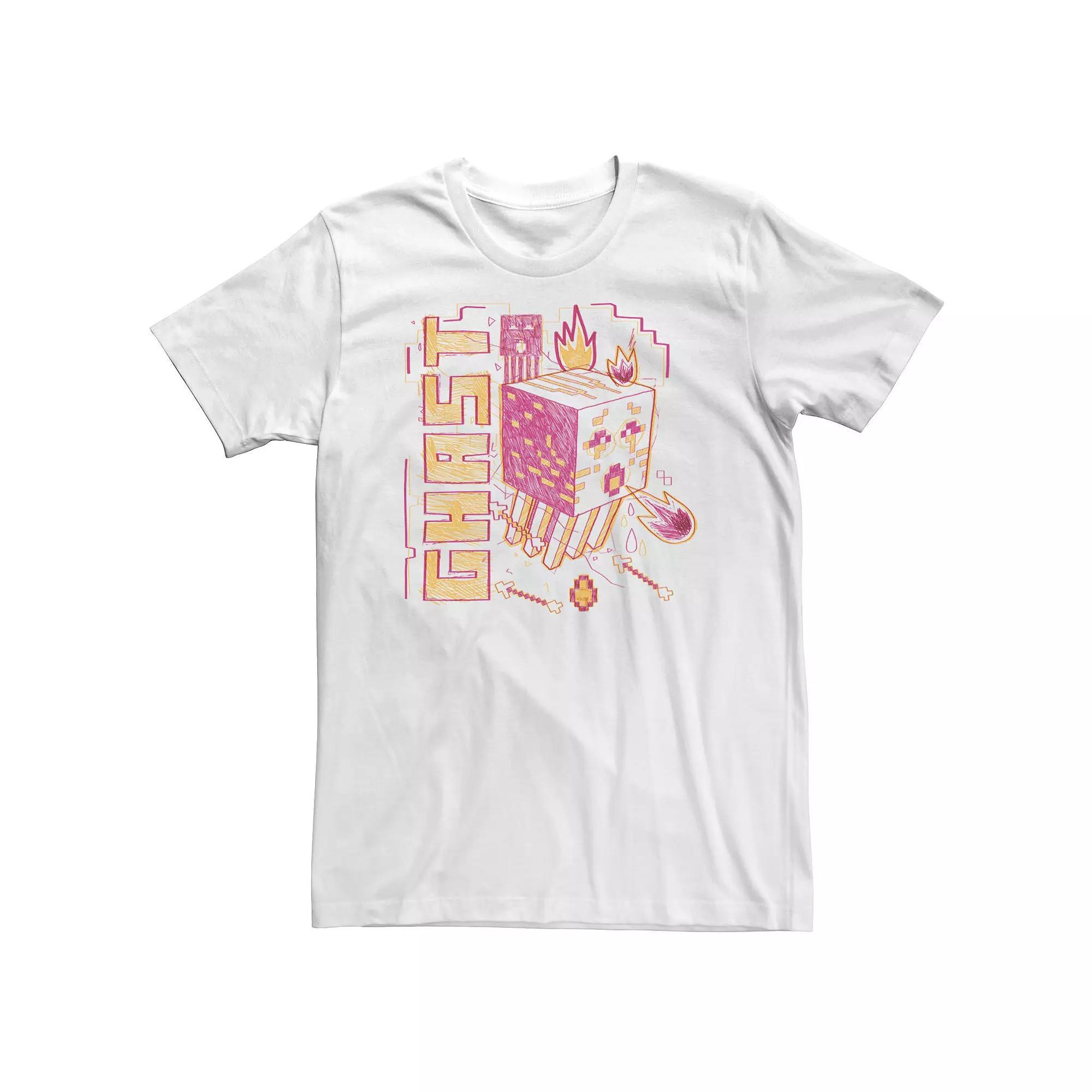 Big & Tall Minecraft Ghast Sketch Portrait Tee, Boy's,  Product Image
