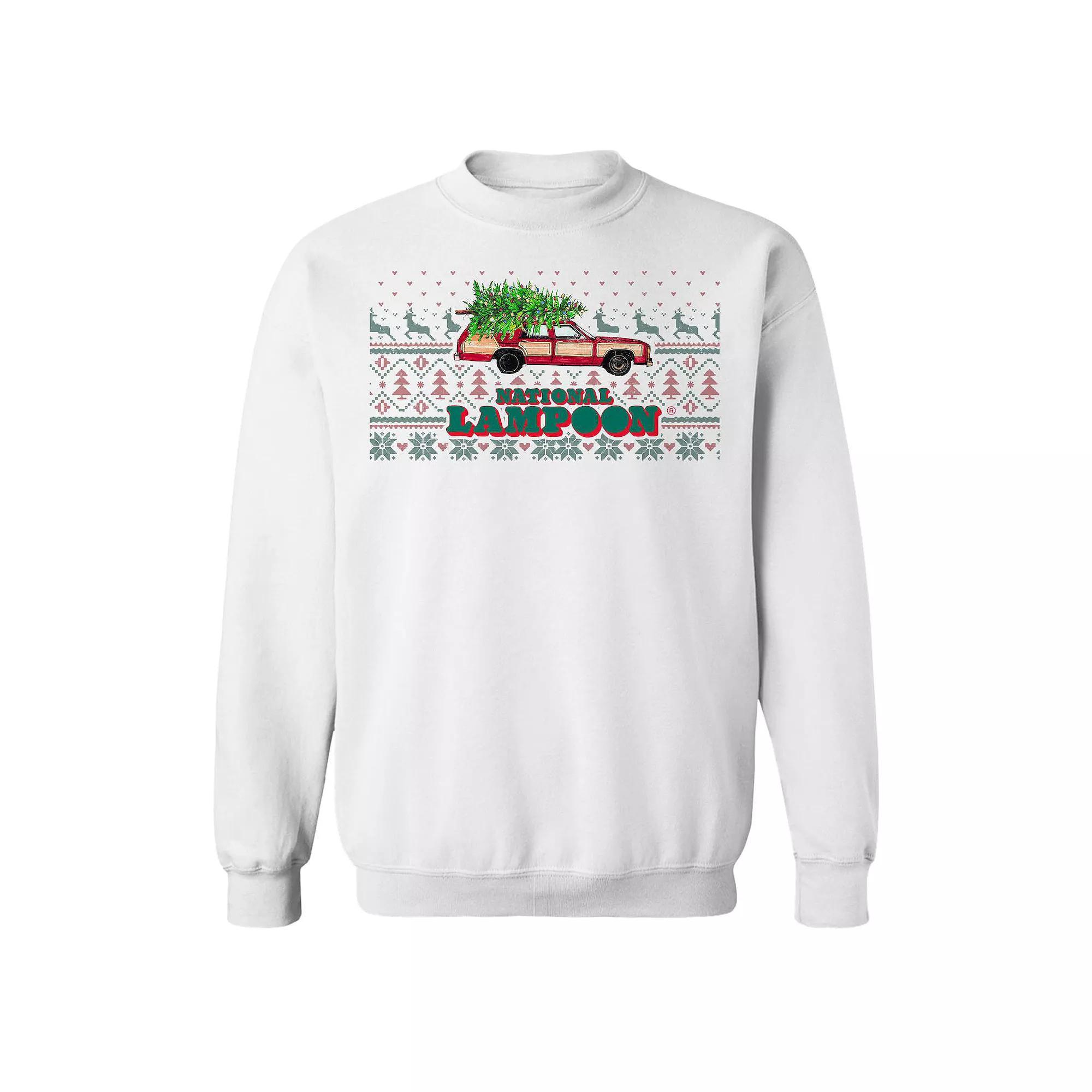 Men's Ugly Sweater Holiday National Lampoon's Christmas Vacation Graphic Fleece Crew Sweatshirt, Adult Unisex,  Product Image