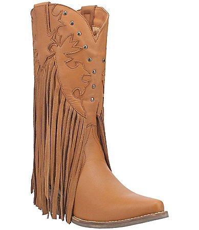 Women's Dingo Hoedown Leather Western Boots, Size: 8, Camel Product Image