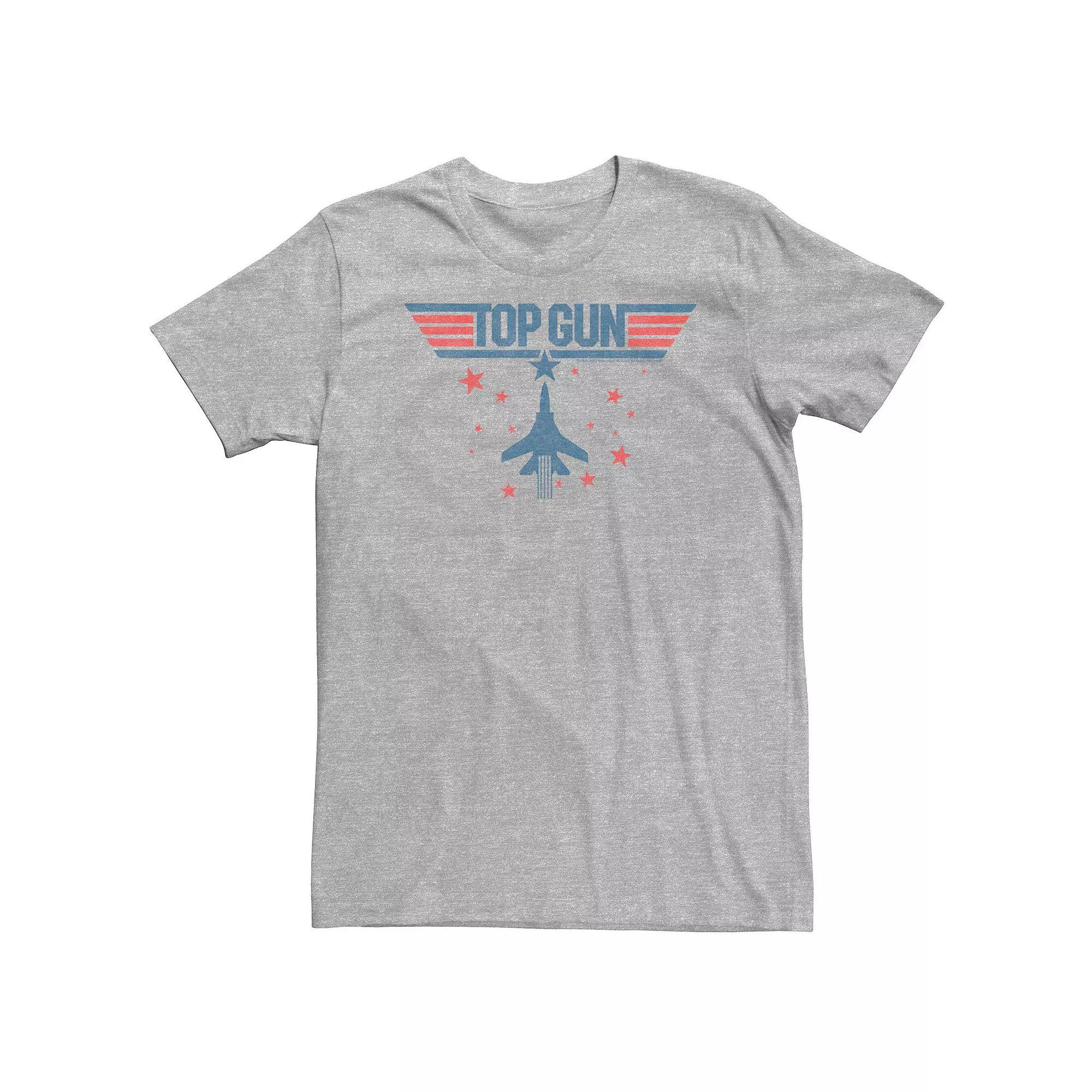 Big & Tall Top Gun Jet Stars Classic Logo Tee, Men's, Size: XXL Tall, Athletic Grey Product Image