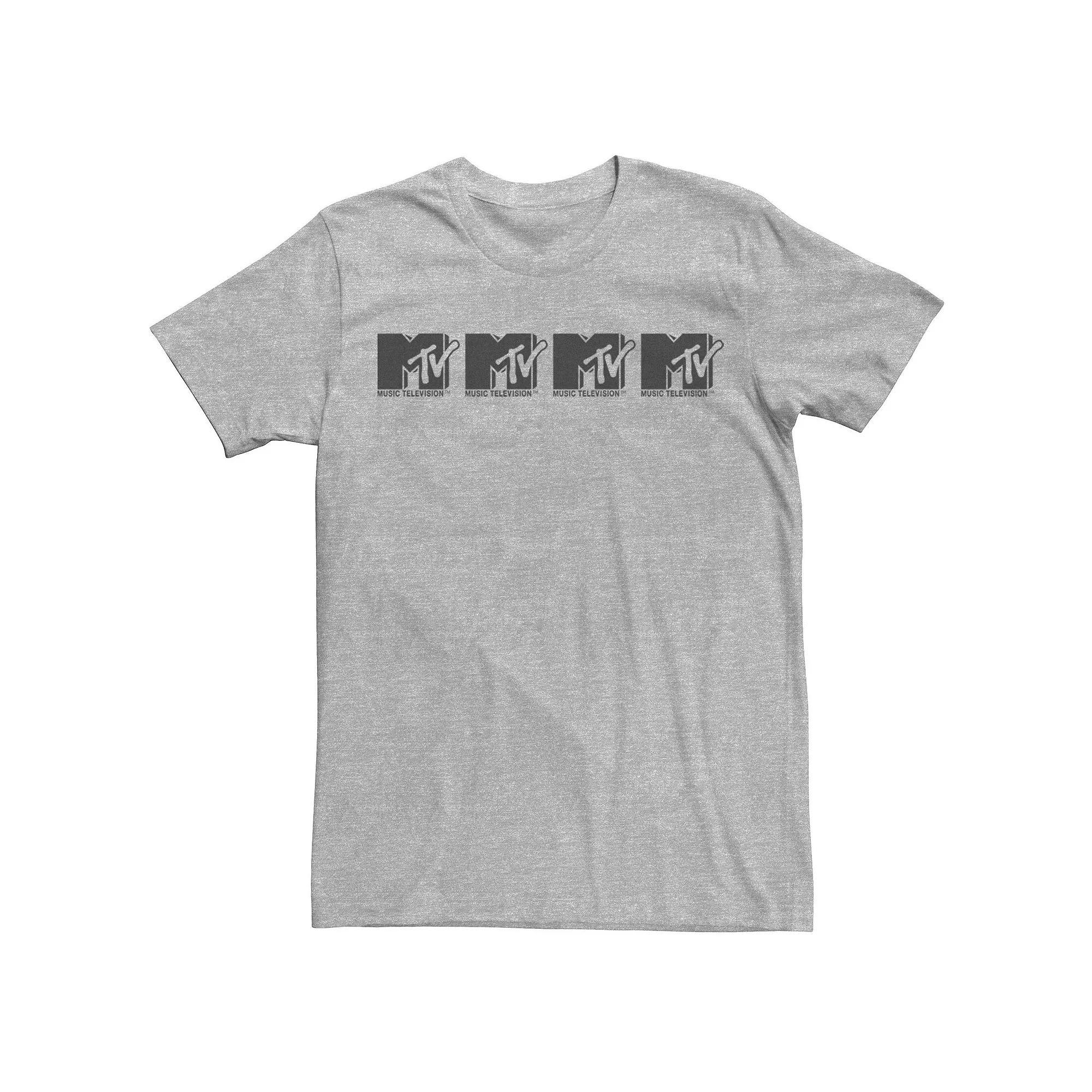 Men's MTV Chest Logo Lineup Tee, Size: 3XL, Athletic Grey Product Image