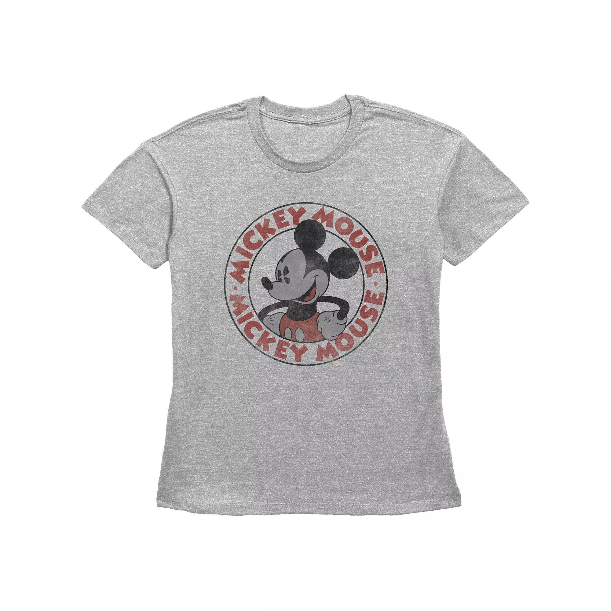 Disney's Mickey Mouse Vintage Stamp Women's Graphic Tee,  Product Image