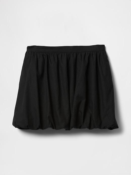 Linen-Blend Bubble Mini Skirt Product Image