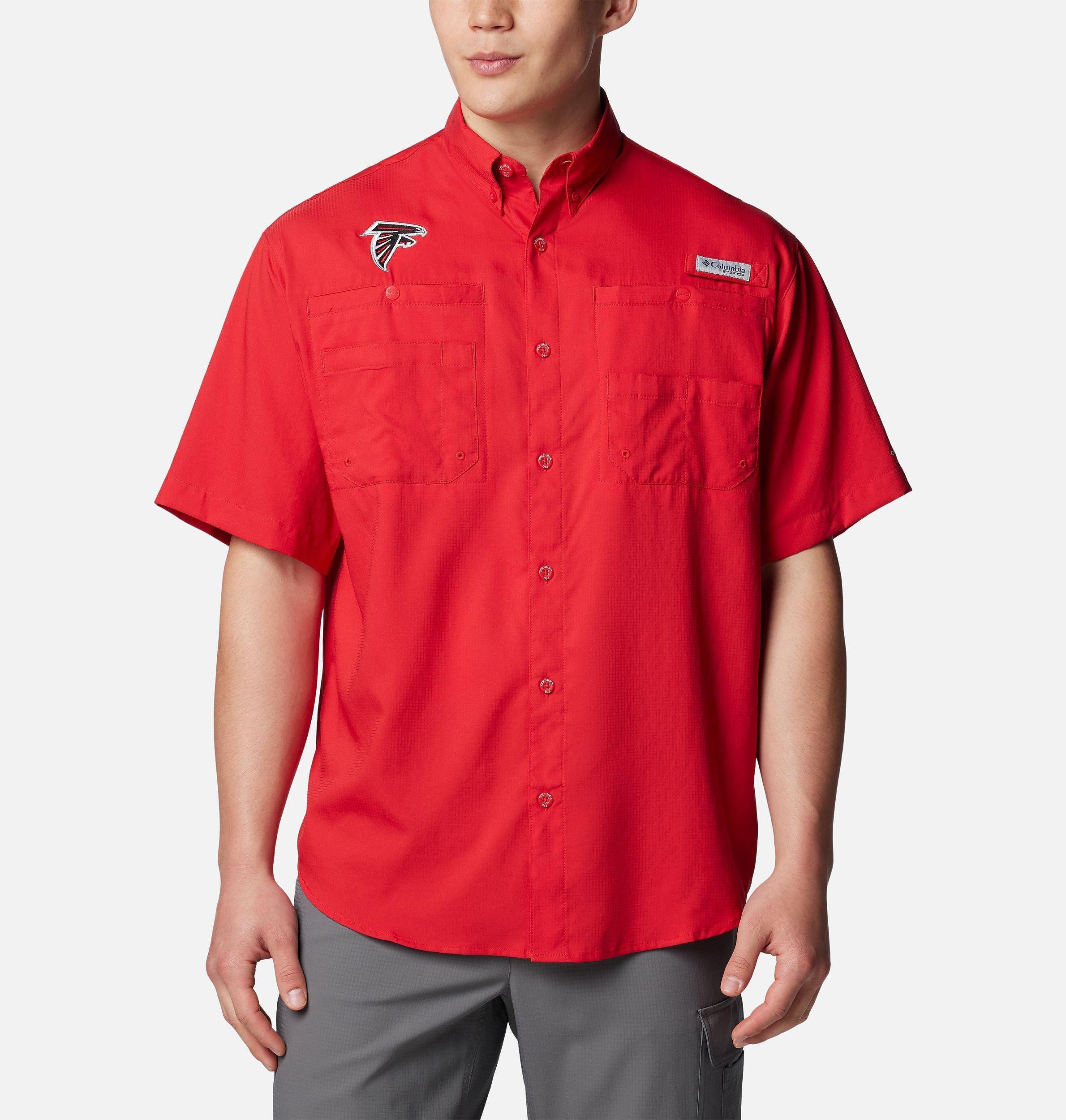 Columbia Mens PFG Tamiami Short Sleeve Shirt - Atlanta Falcons- Product Image
