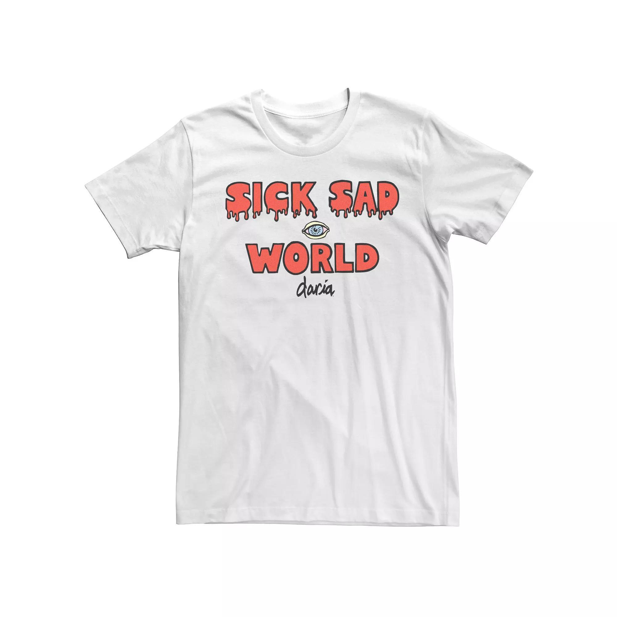 Men's MTV Daria Sick Sad World Text Tee,  Product Image