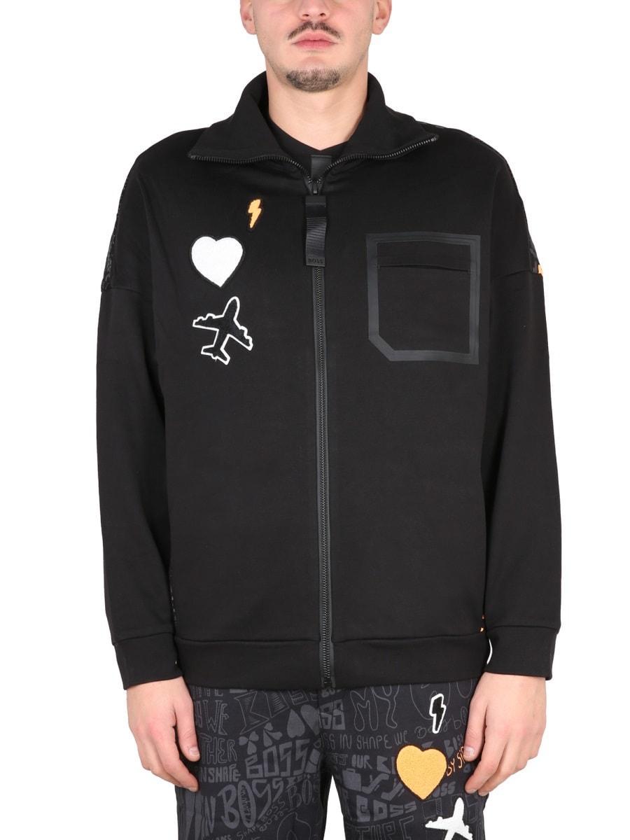 HUGO BOSS Sweatshirt With Logo In Black Product Image