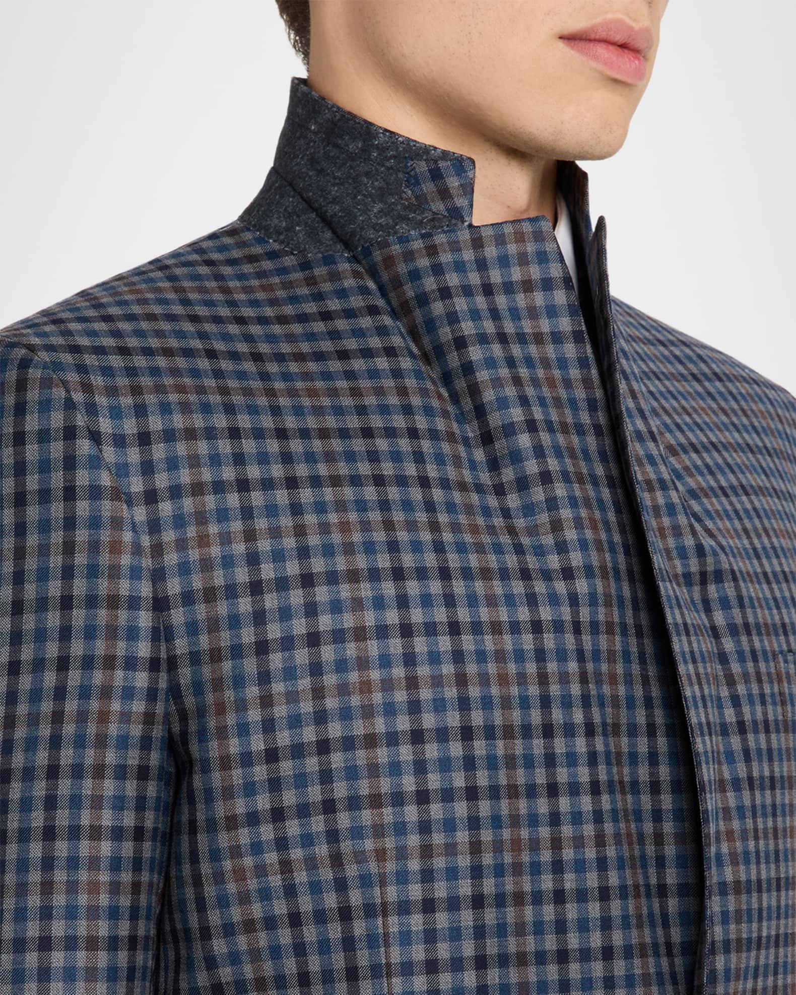 Men's Multi-Check Wool Single-Breasted Sport Coat Product Image