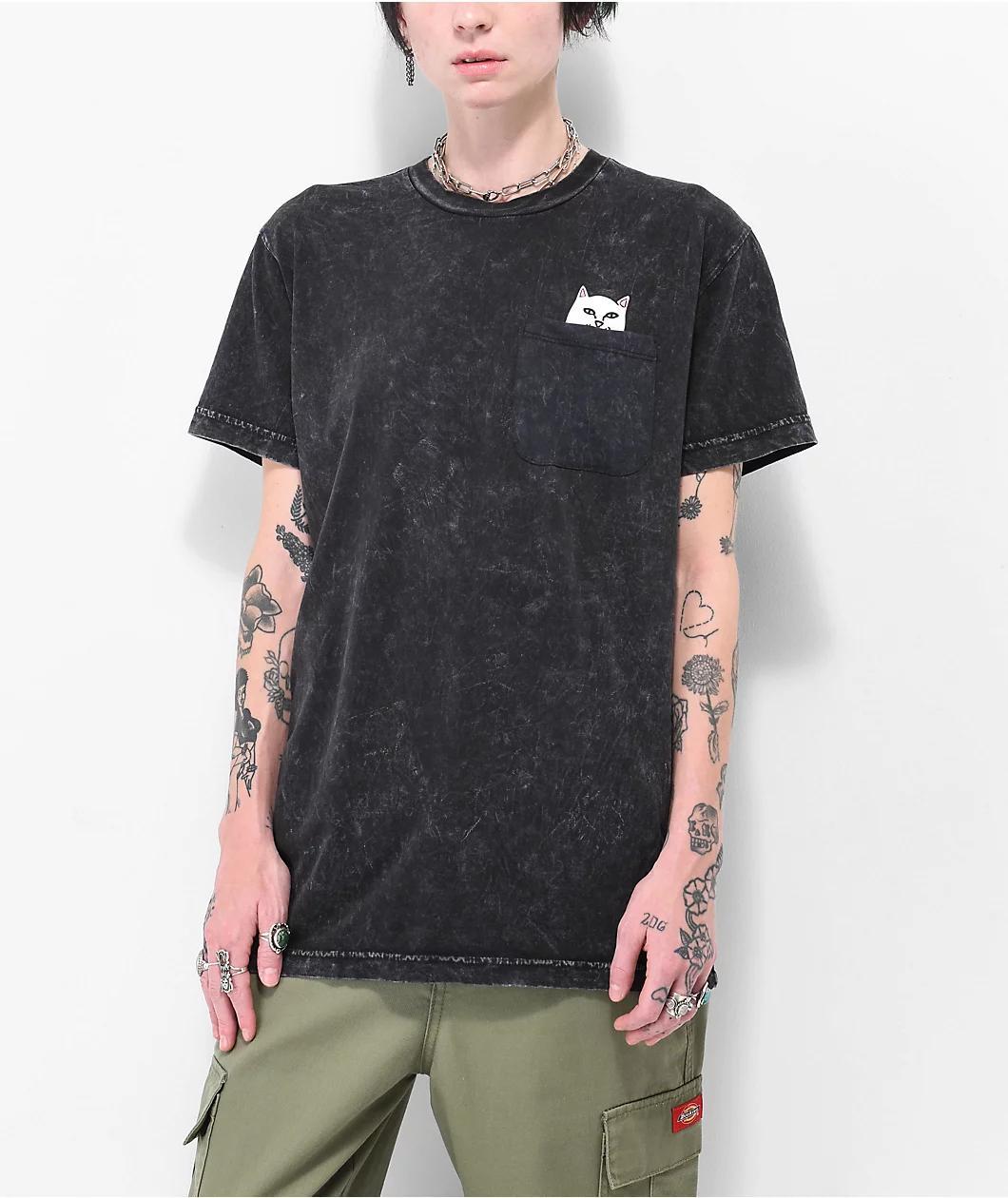 RIPNDIP Nermal BF Black Wash Pocket T-Shirt Product Image