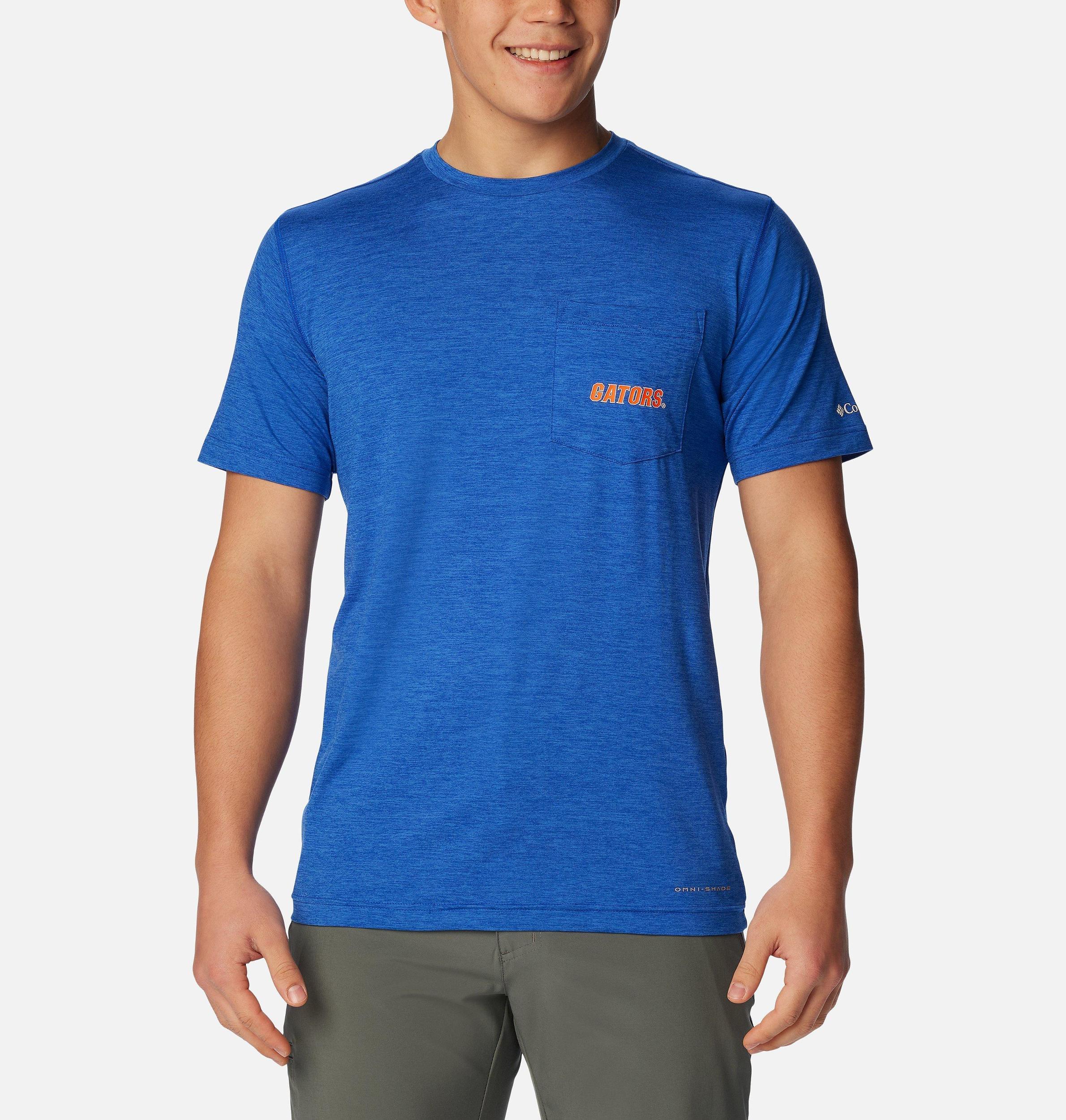 Columbia Mens Collegiate Tech Trail Short Sleeve Shirt - Florida- Product Image