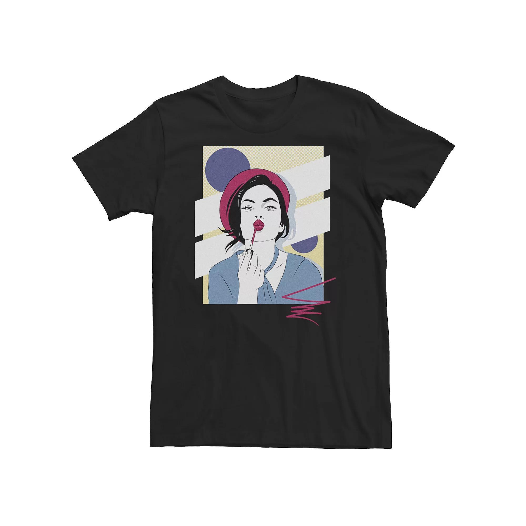 Big & Tall Abstract Lipstick Portrait Tee, Men's,  Product Image