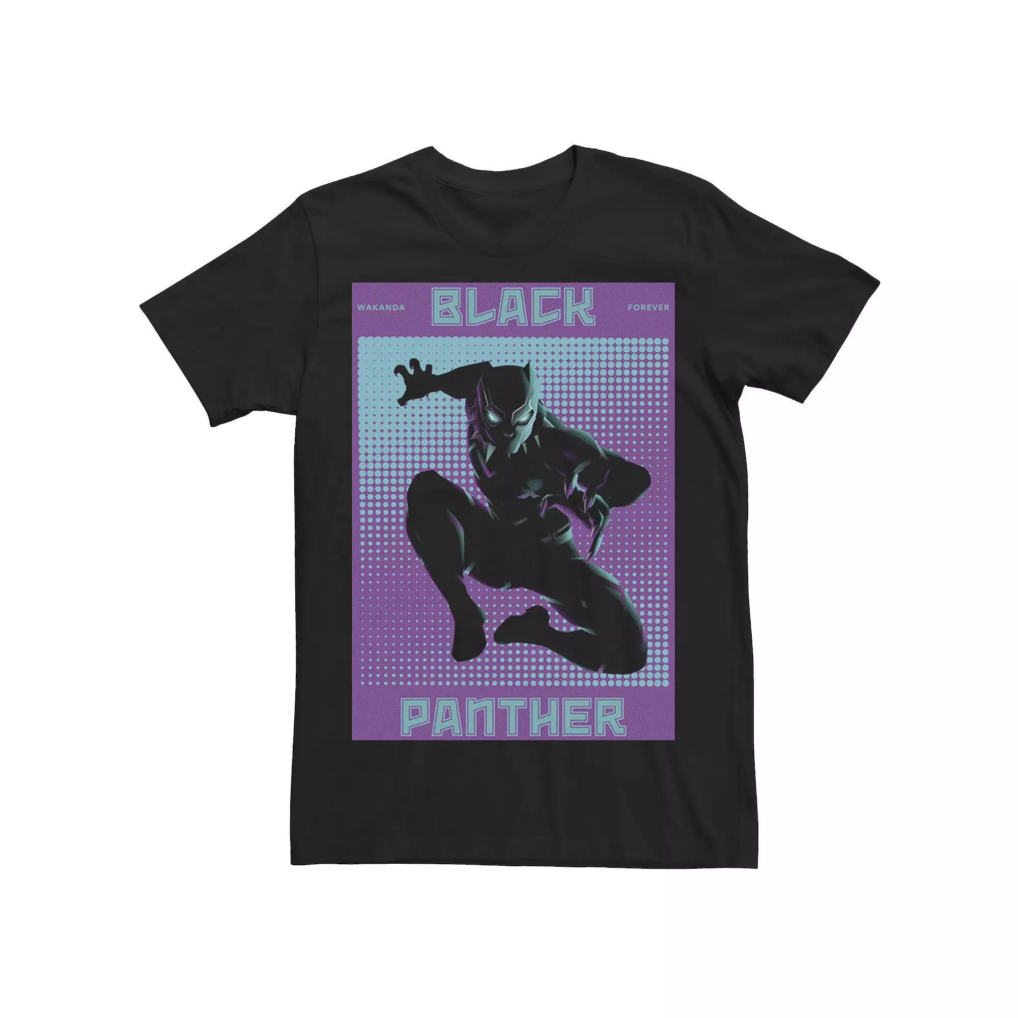 Men's Marvel Black Panther Halftone Pop Art Poster Tee, Size: XXL Product Image