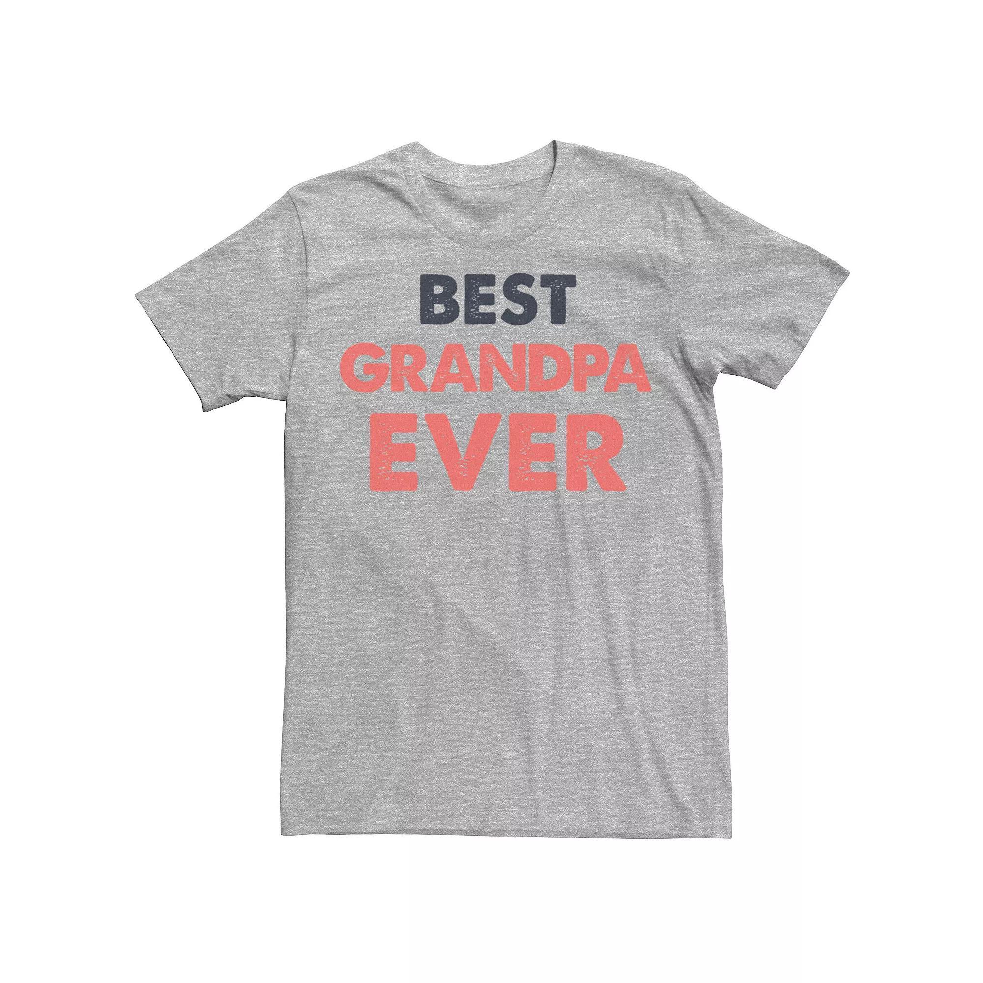 Men's Fifth Sun "Best Grandpa Ever" Bold Text Tee, Size: XXL, Athletic Grey Product Image