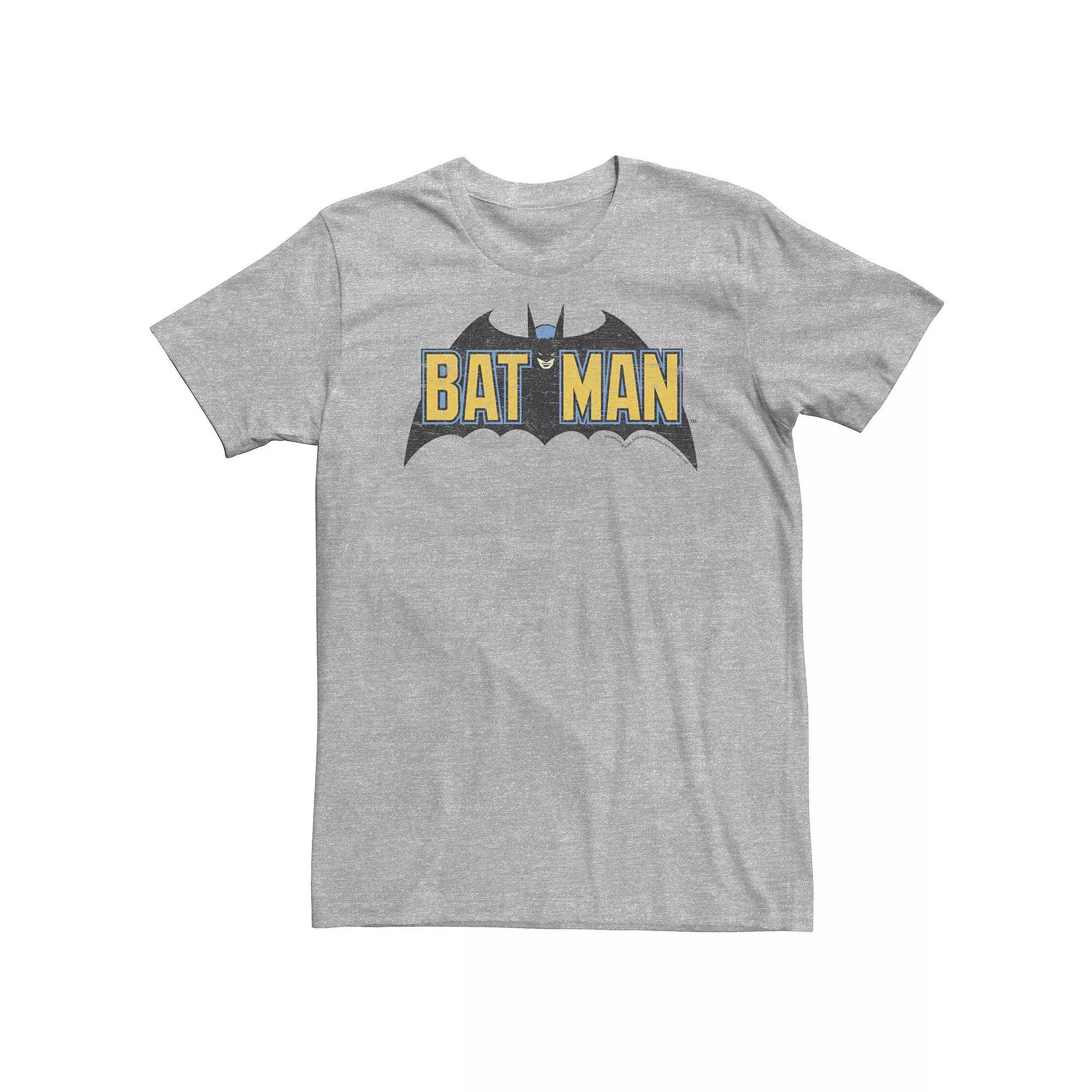 Big & Tall DC Comics Batman Distressed Vintage Text Logo Tee, Men's,  Product Image