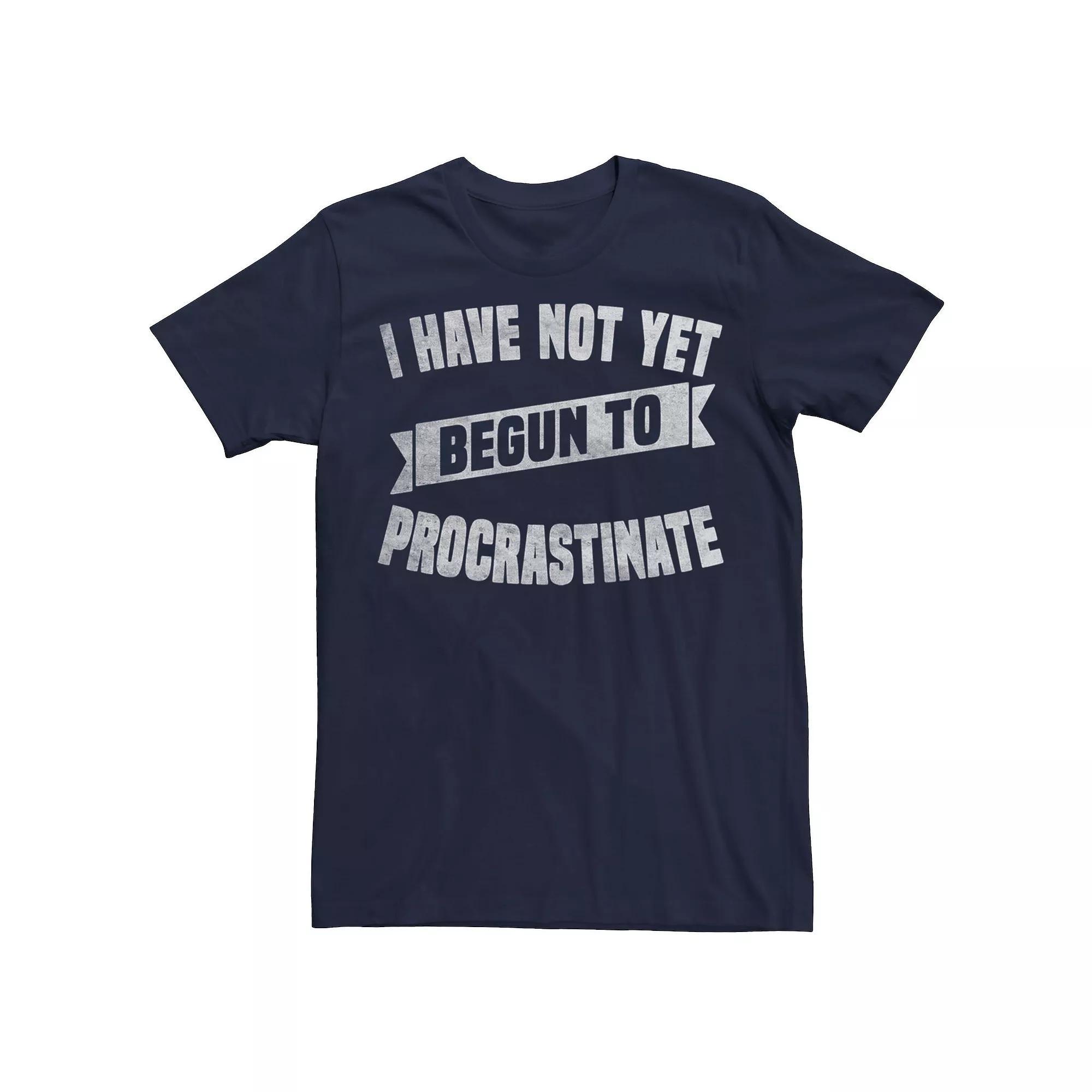 Men's I Have Not Yet Begun To Procrastinate Tee, Size: XXL, Blue Product Image