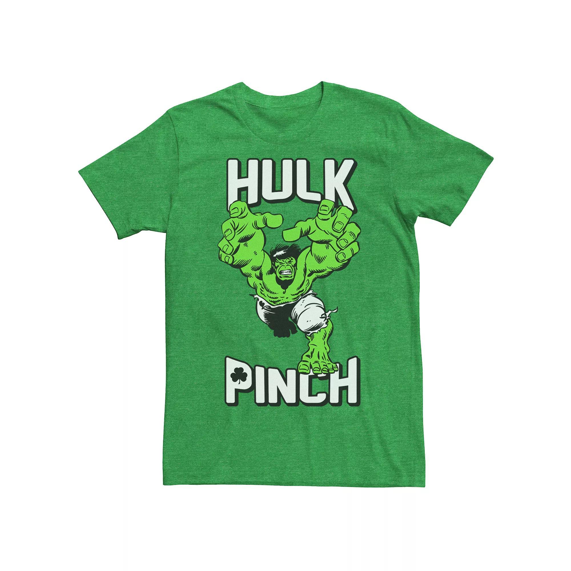 Men's Marvel Hulk Pinch St. Patricks Tee, Size: XXL, Kelly Grey Product Image