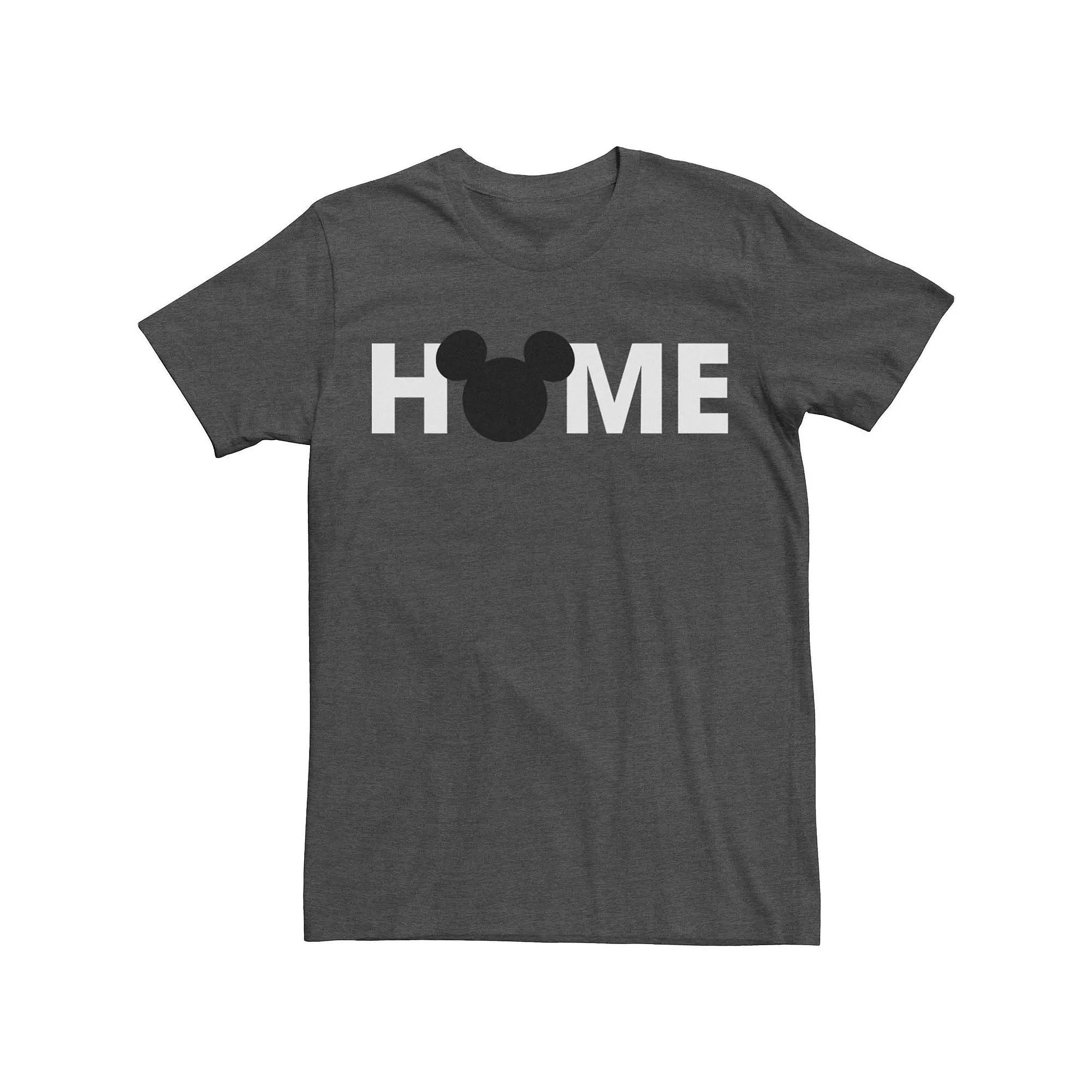 Big & Tall Disney Park Home Mickey Home Head Silhouette Tee, Men's, Size: XL Tall, Grey Heather Product Image