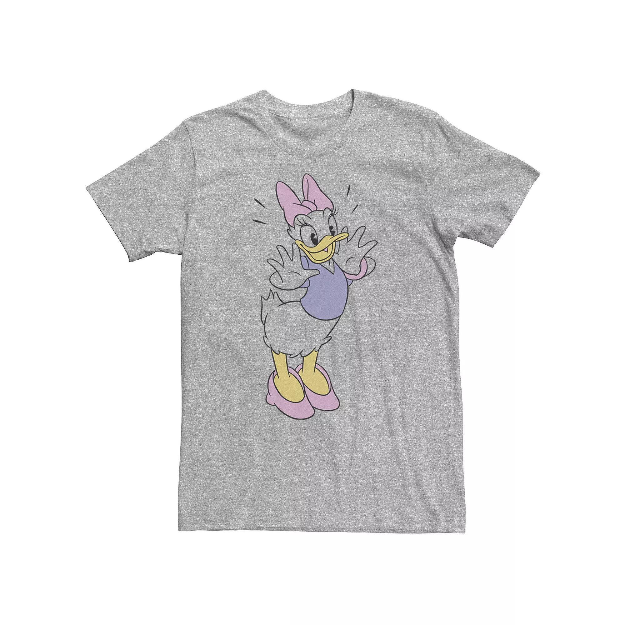 Big & Tall Disney Daisy Duck Ecstatic Pose Portrait Tee, Men's, Size: 3XL, Athletic Grey Product Image